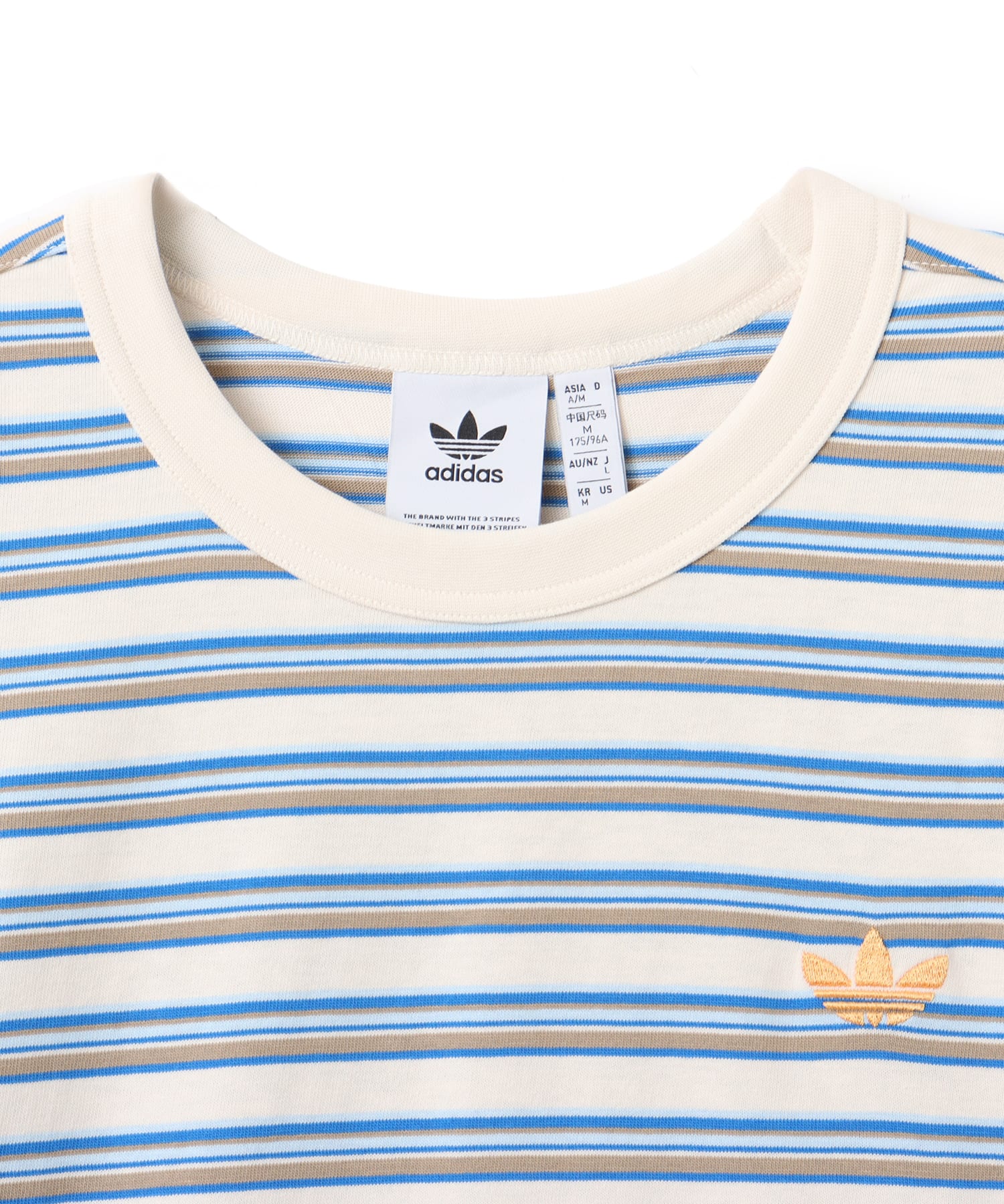 adidas STRIPE TEE マルチカラー/ブランチカーゴ/ヘイジーオレンジの画像