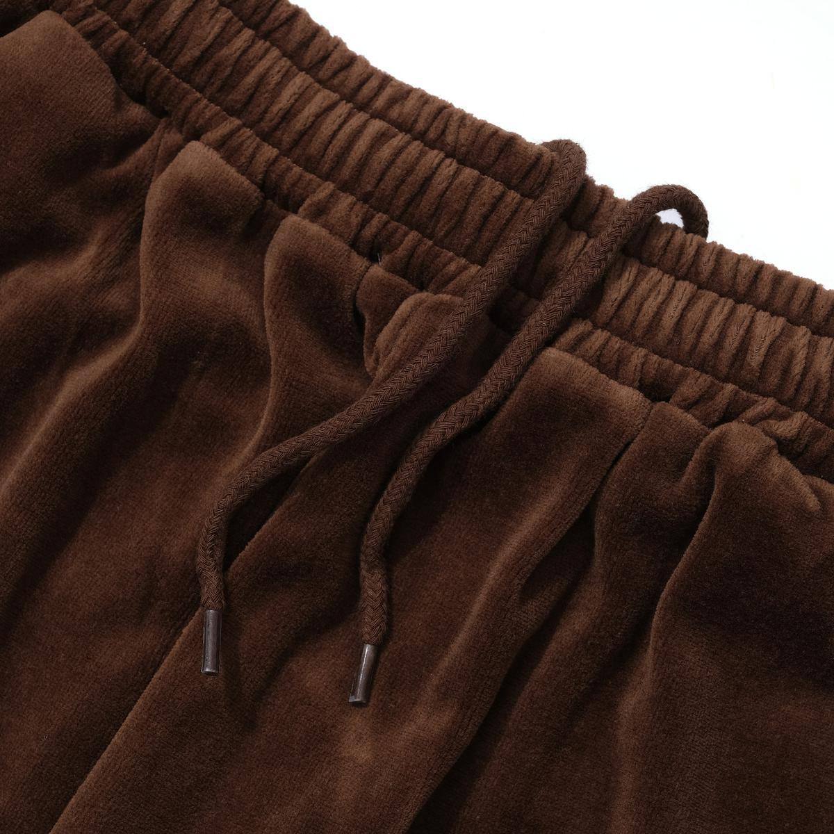 KEBOZ VELOUR TRACK PANTS BROWN 23FA-I