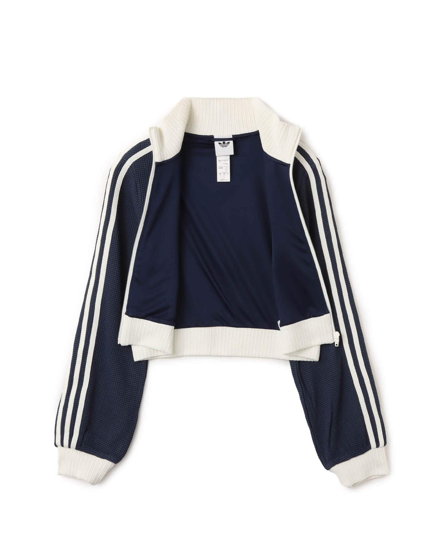 adidas CROP TRACK TOP ナイトインディゴ/オフホワイトの画像