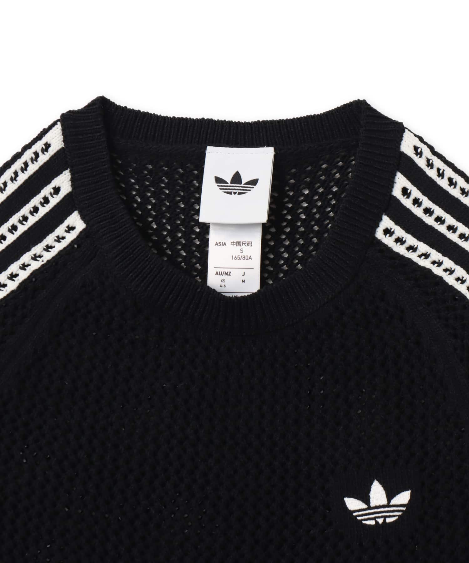 adidas KNITTED CROCHET CALI TEE ブラックの画像