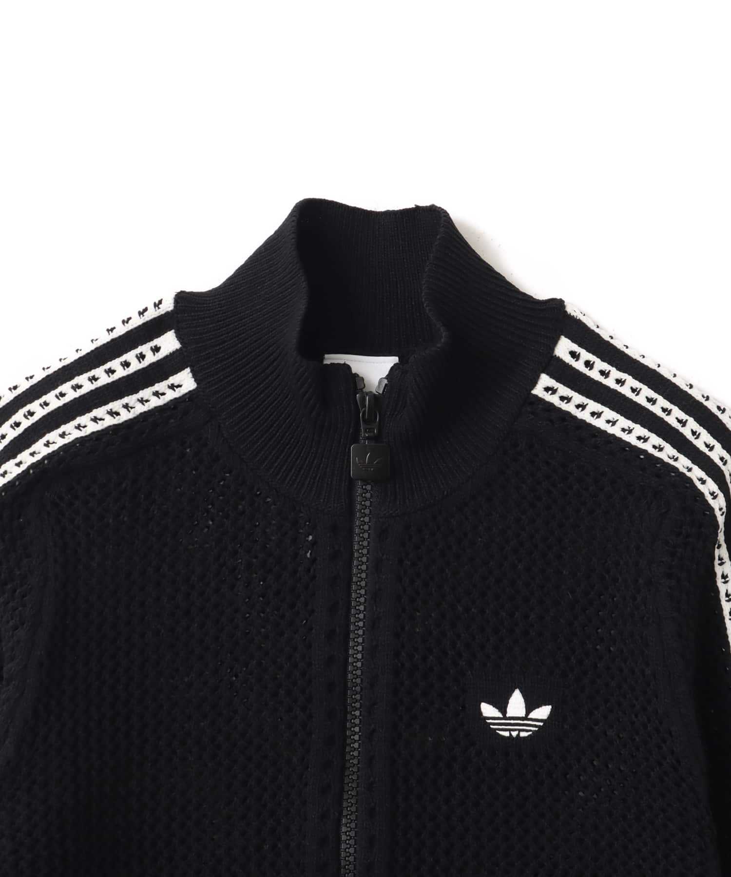 adidas KNITTED CROCHET FIREBIRD TRACK TOP ブラックの画像