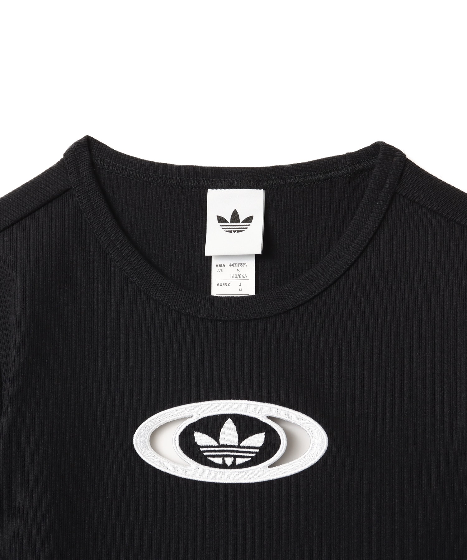 adidas CAMPUS 2000 BACK CUT OUT RIB TEE ブラックの画像