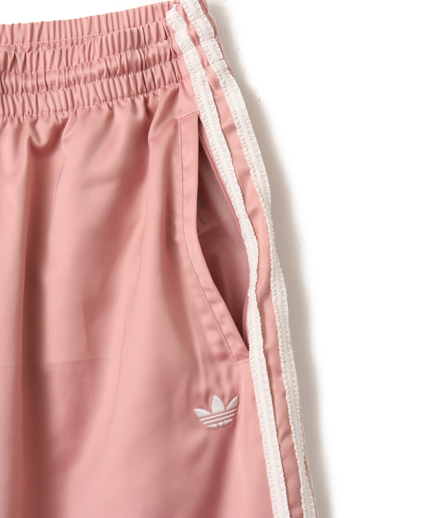 adidas SATIN WIDE LEG PANTS RUFFLE 3S ワンダーモーブの画像