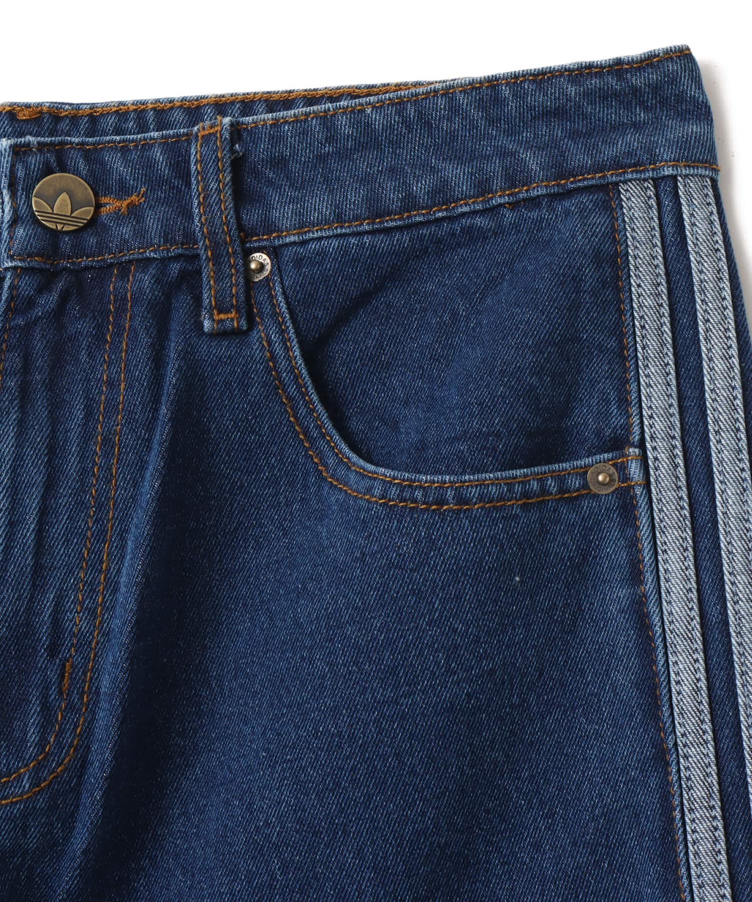 adidas FIREBIRD ADICOLOR DENIM PANTS ミディアムヴィンテージデニムの画像