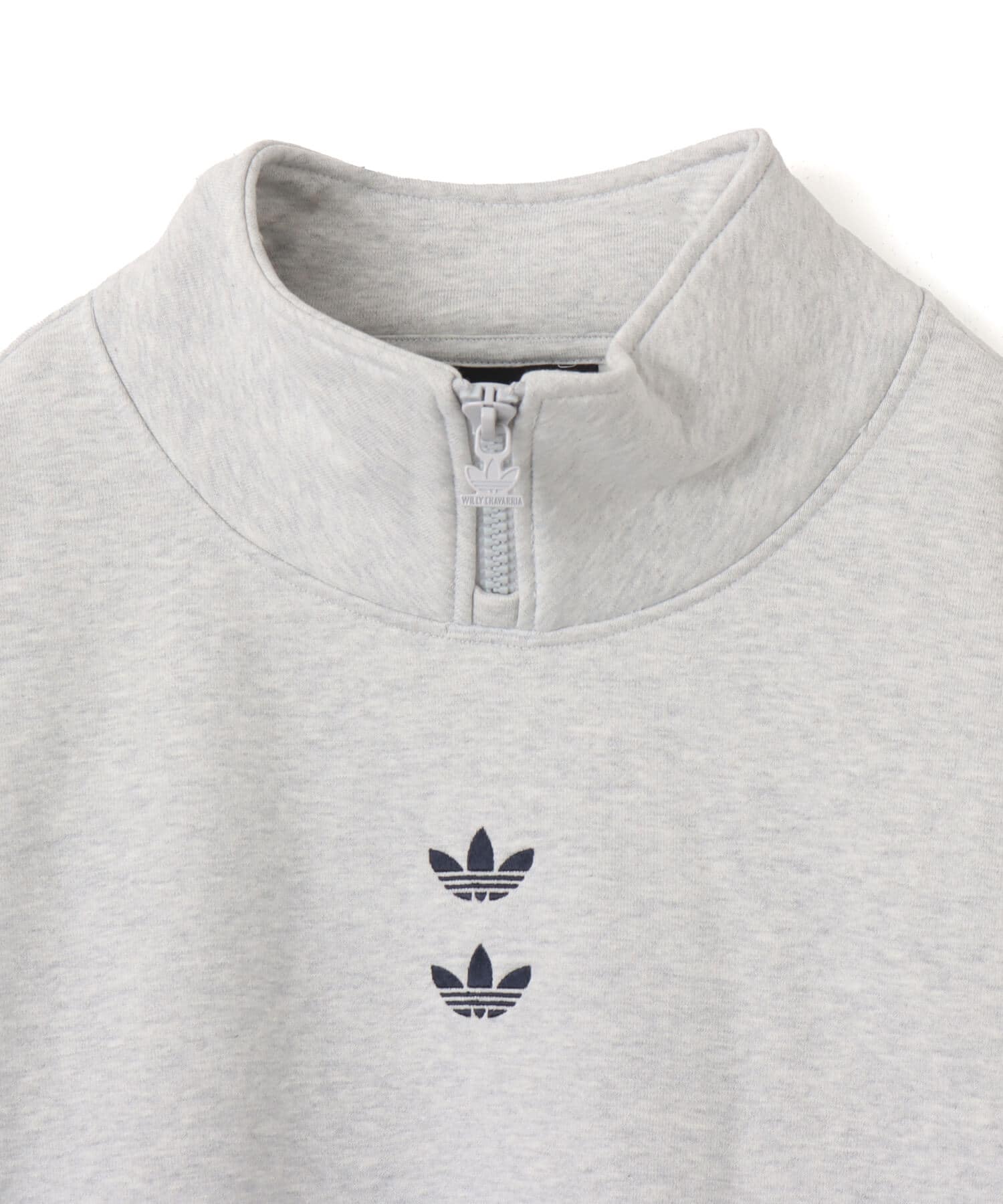 adidas CHAVARRIA WATSONVILLE MOCKNECK JUMPER ライトグレーヘザー