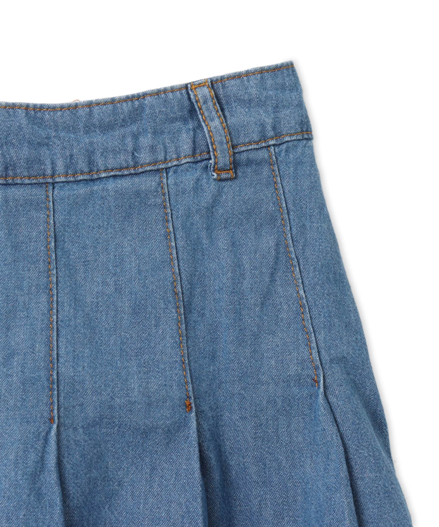 adidas DENIM PLEATED SKIRT インディゴデニムの画像