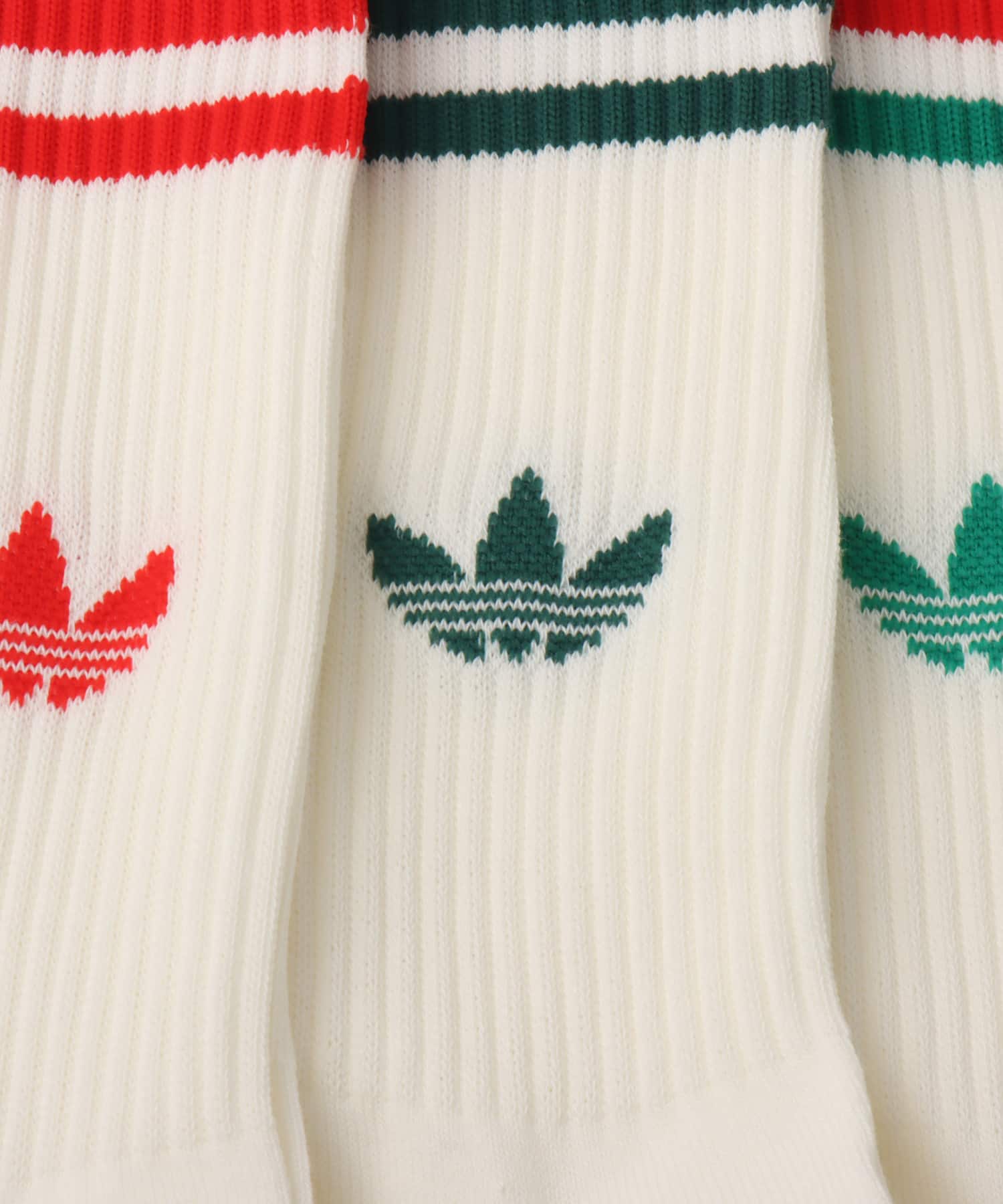 adidas 3 STRIPES HIGH CREW SOCKS 3 PAIRS オフホワイト/オフホワイト/オフホワイトの画像