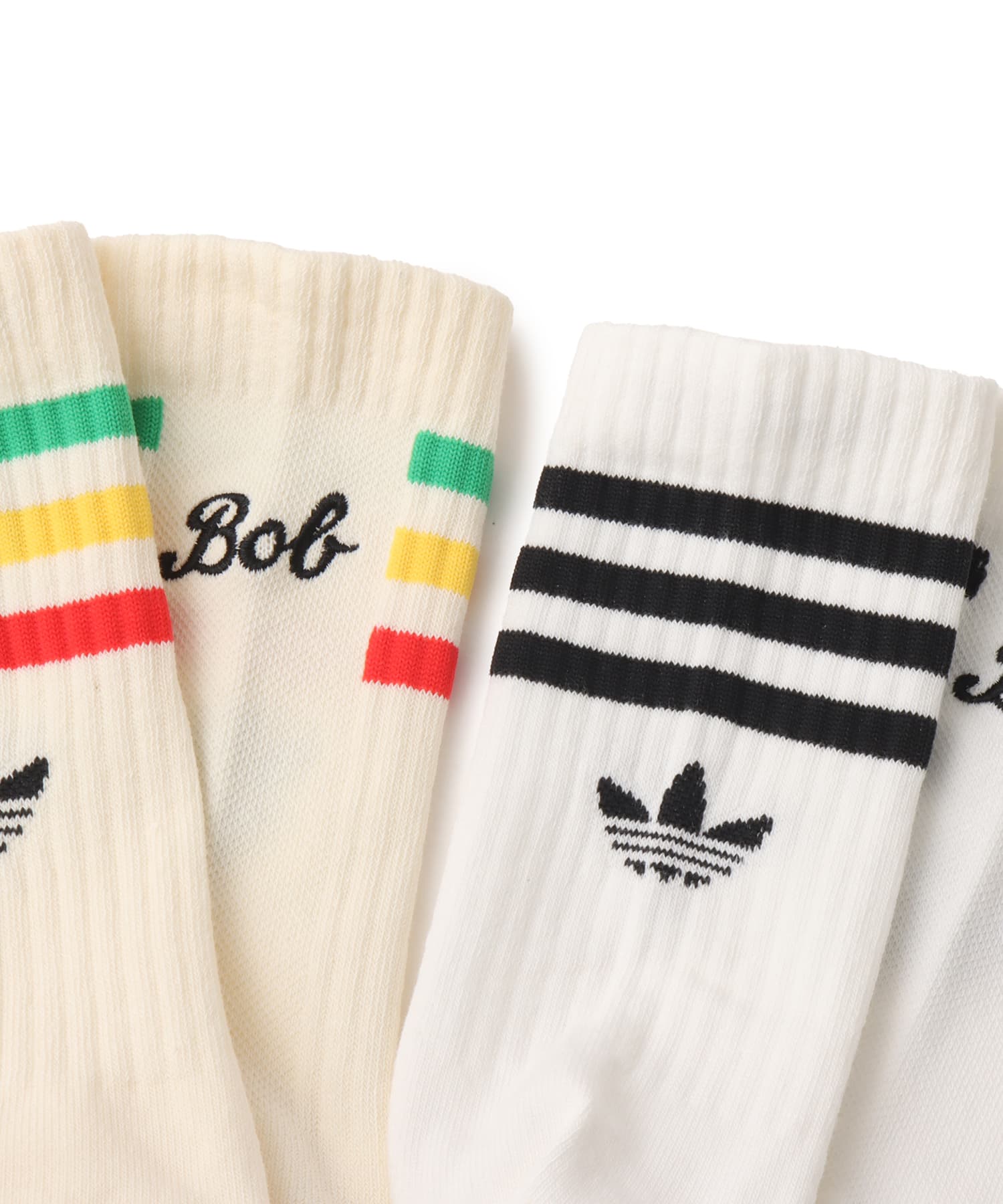 adidas BOB MARLEY SOCKS 2PP ホワイト/クリームホワイトの画像