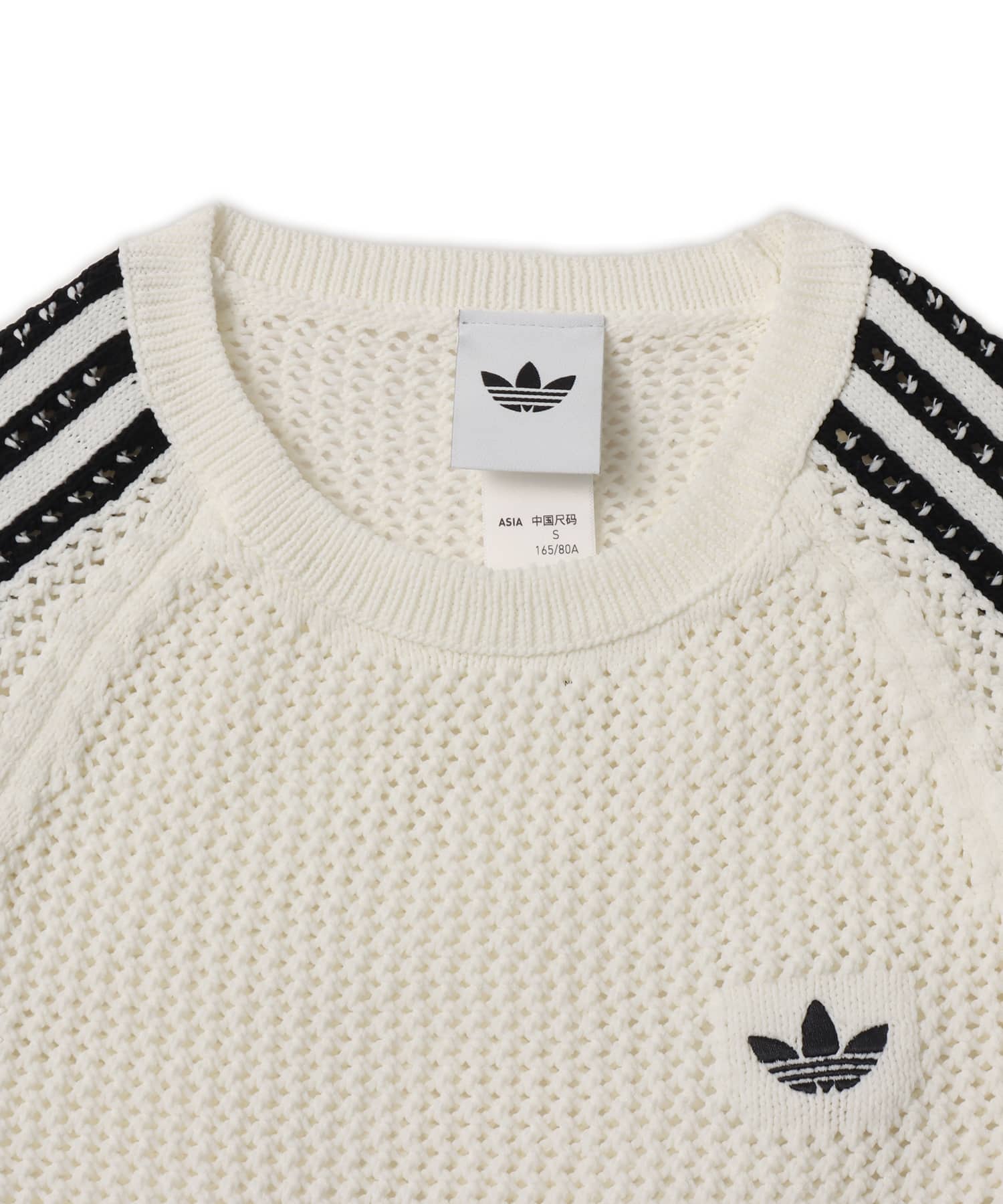 adidas KNITTED CROCHET CALI TEE オフホワイトの画像