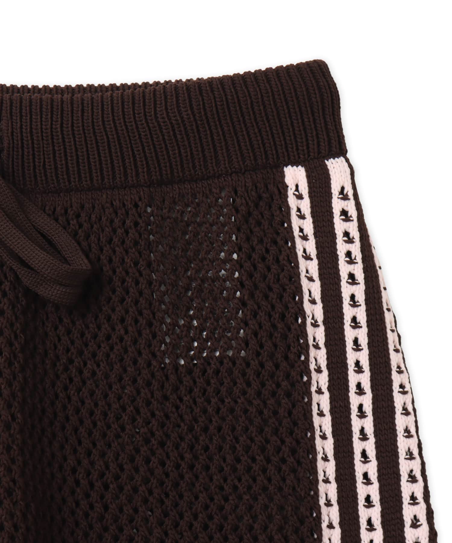 adidas KNITTED CROCHET FIREBIRD TRACKPANTS オーロラコーヒーの画像