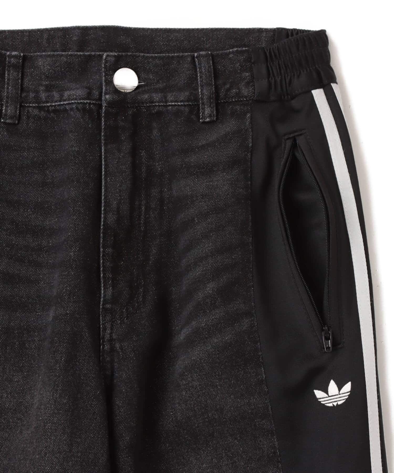 adidas ATHLETIC DEPT DENIM FIREBIRD PANTS ブラックの画像