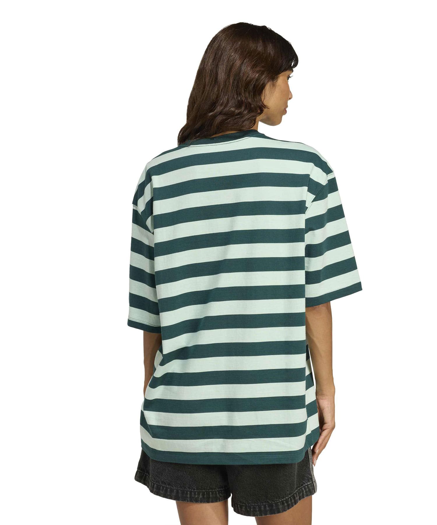 adidas ATHLETIC DEPT STRIPED SHORT SLEEVE TEE オーロラアイビー/グリーンティントの画像
