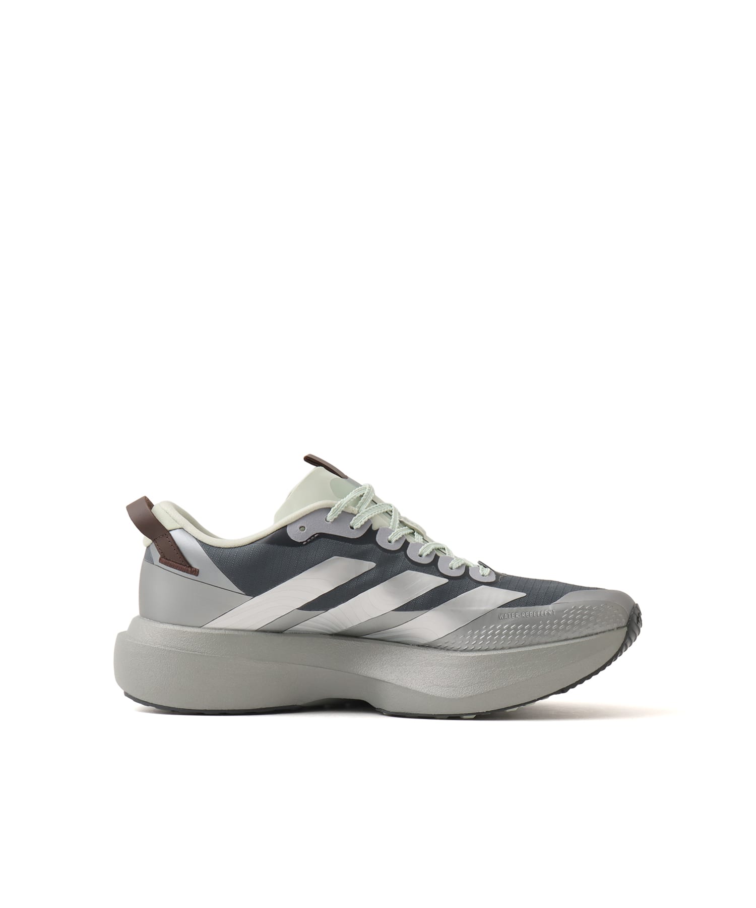 adidas Adizero EVO SL ATR M / The Mandalorian and Grogu GREY FIVE/MATTE SILVER/LINEN GREENの画像