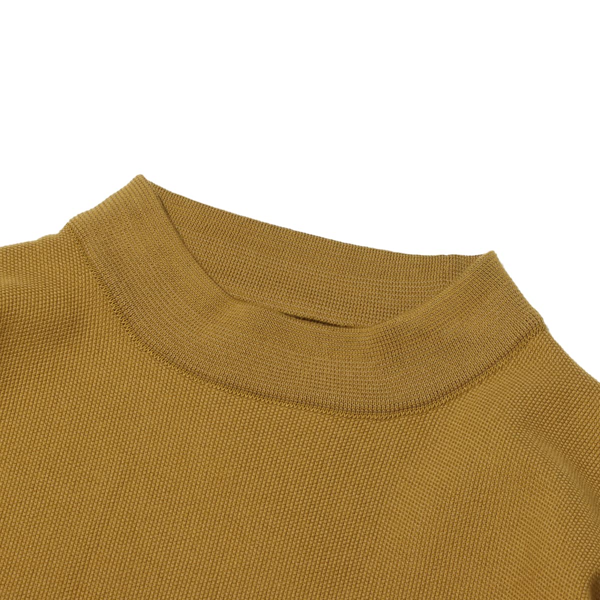 snow peak Co/Pe Knit Pullover Mustard 23FA-Iの画像
