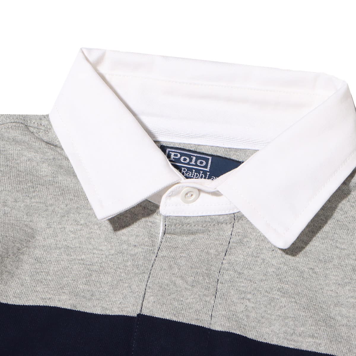 POLO RALPH LAUREN LSRUGBYM1-LONG SLEEVE-RUGBY ANDOVER HEATHER/CRUISE NAVY 22SS-Iの画像