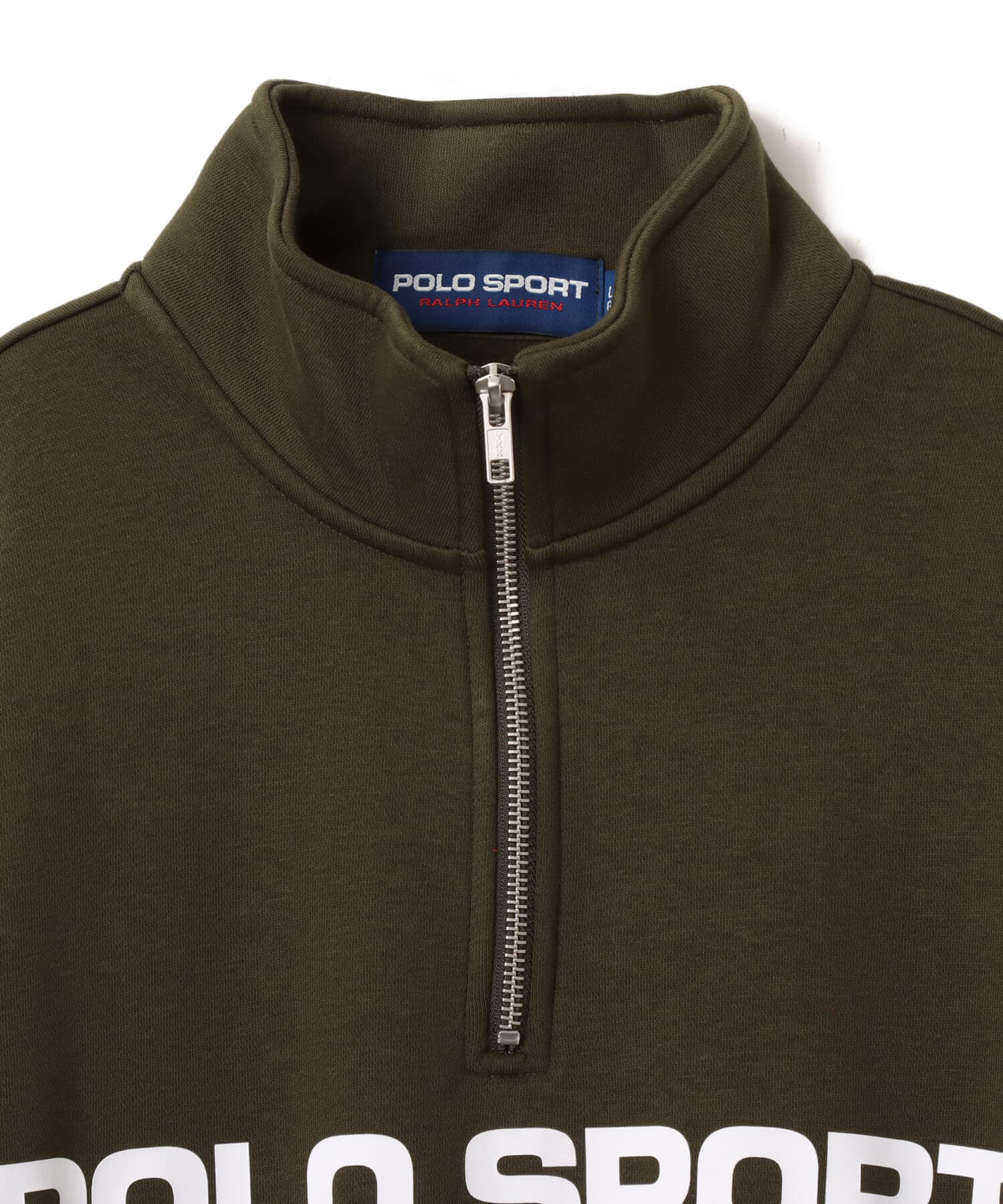 POLO RALPH LAUREN POLO SPORT HALF ZIP SWEATSHIRT COMPANY OLIVEの画像