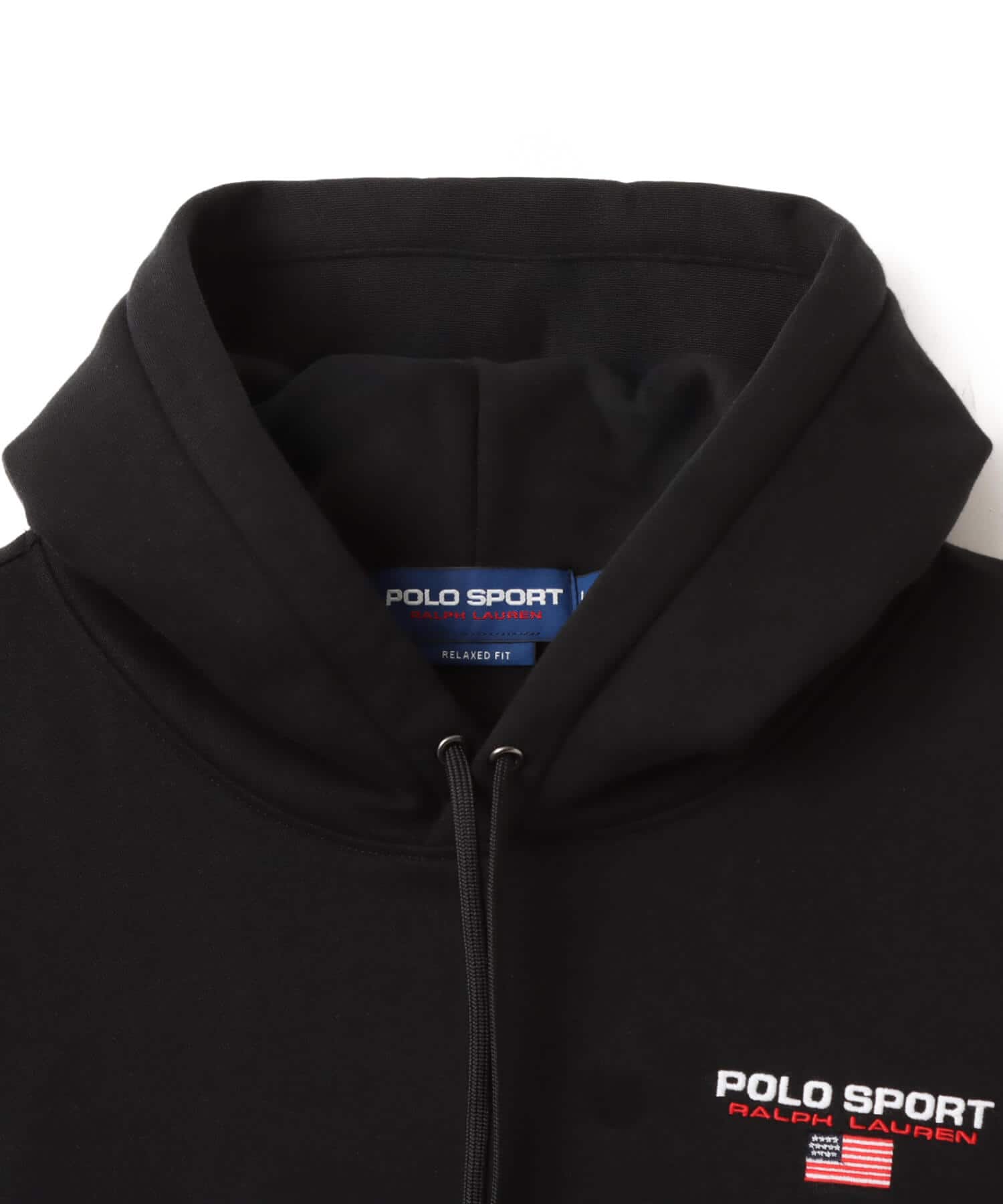 POLO RALPH LAUREN Relaxed Fit Polo Sport Hoodie POLO BLACK/WHITEの画像