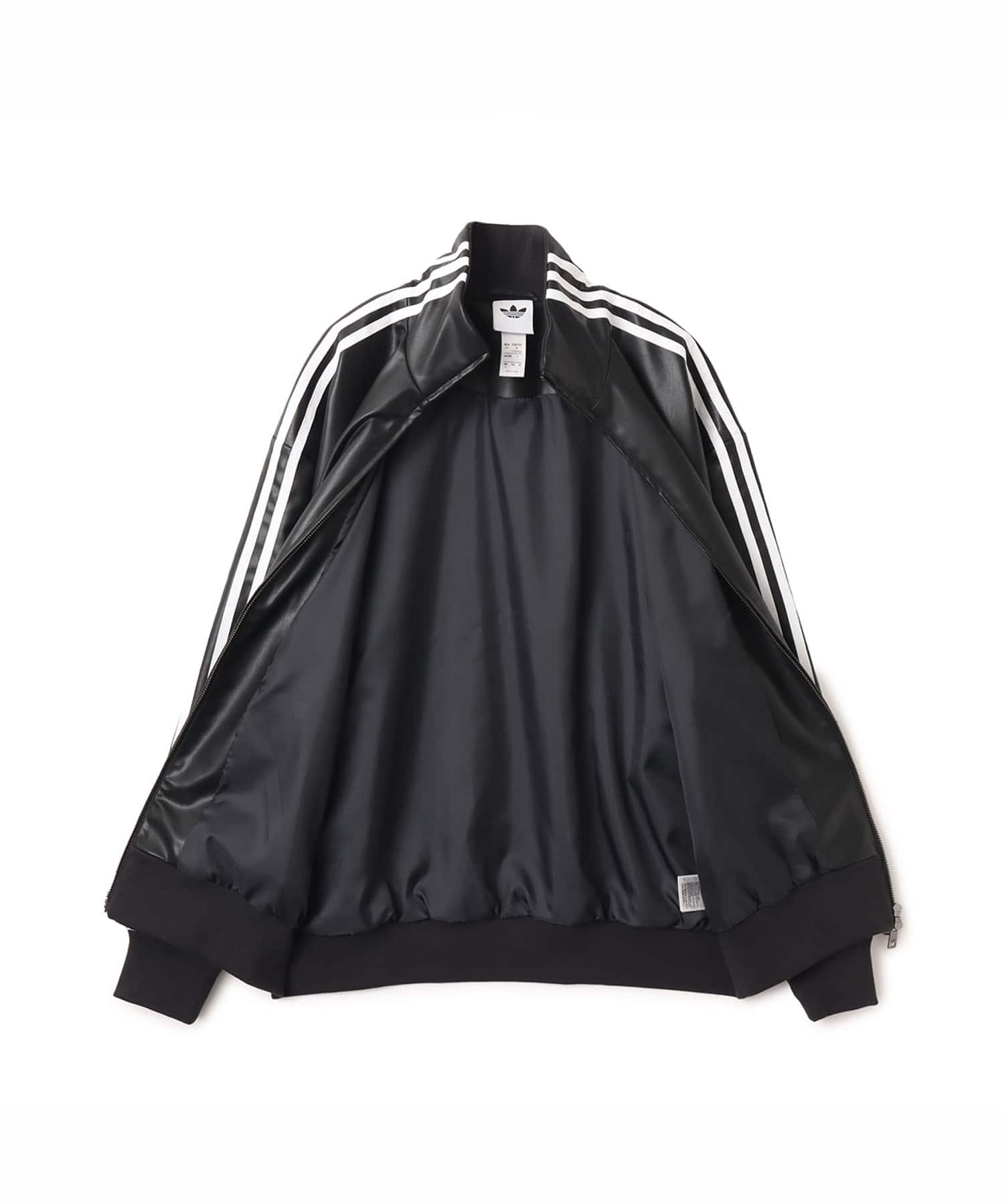 adidas PLEATHER 3STRIPES TRACK TOP ブラックの画像
