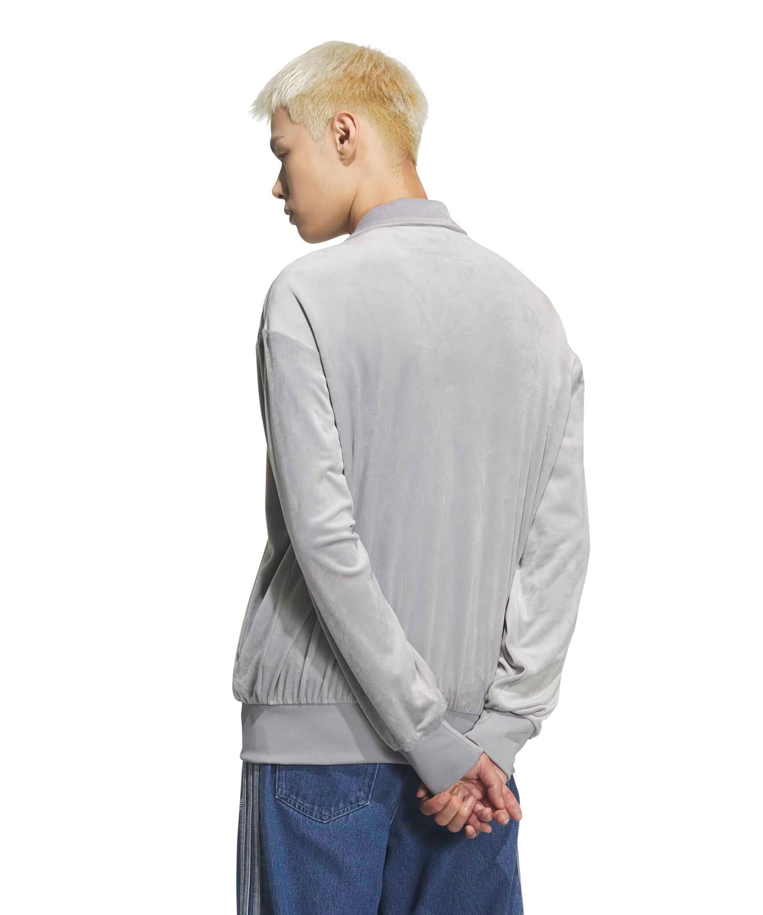 adidas FIREBIRD TRACK TOP VELOUR ライトオニキスの画像