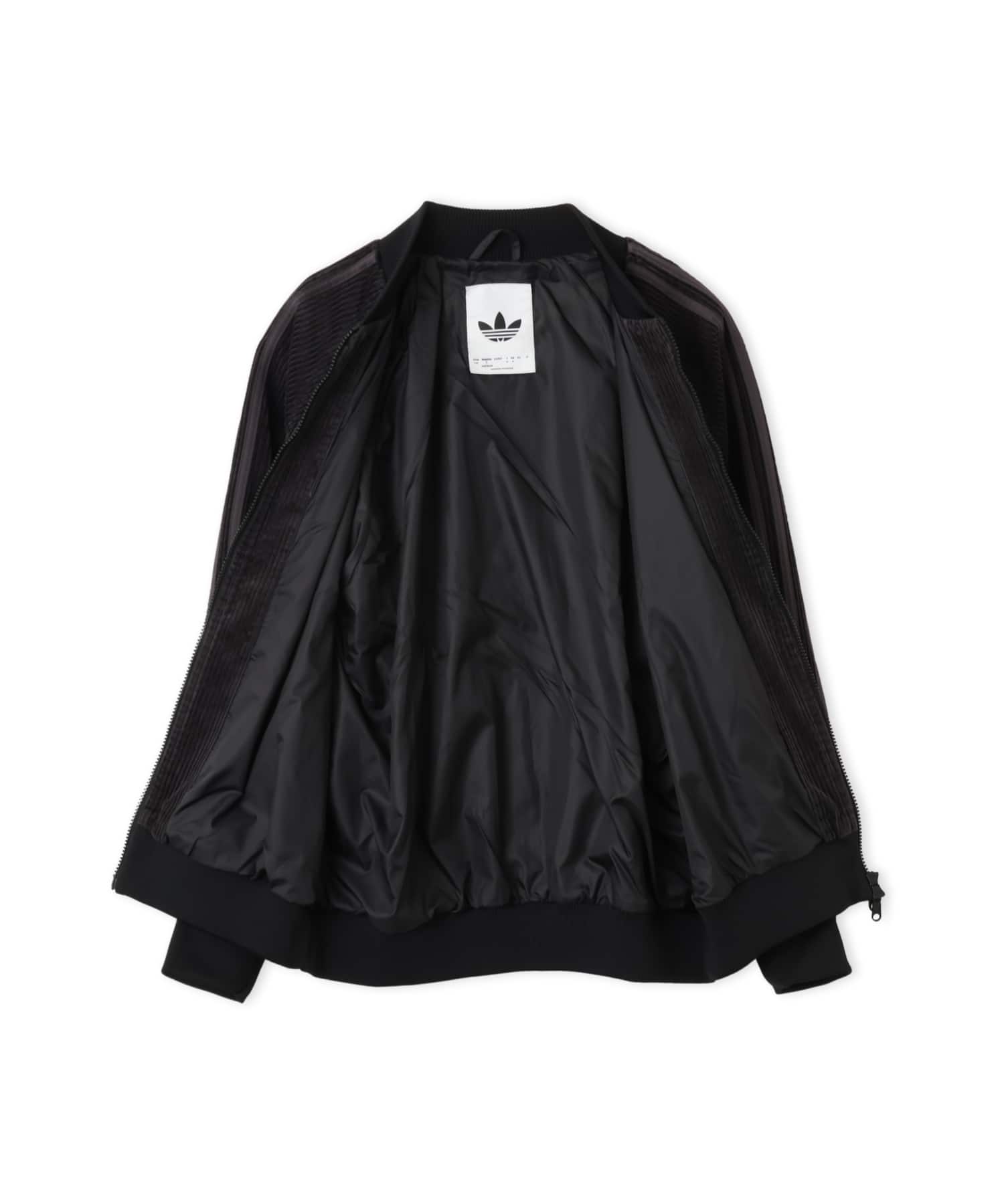 adidas CORDUROY SST OVERSIZED TRACK TOP ブラック/ユーティリティブラックの画像
