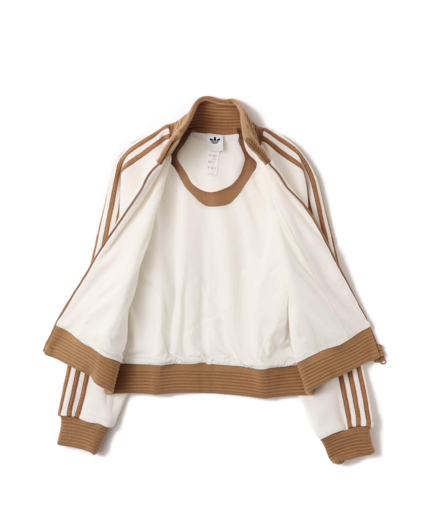 adidas VELOUR KNIT TRACK TOP  オフホワイトの画像