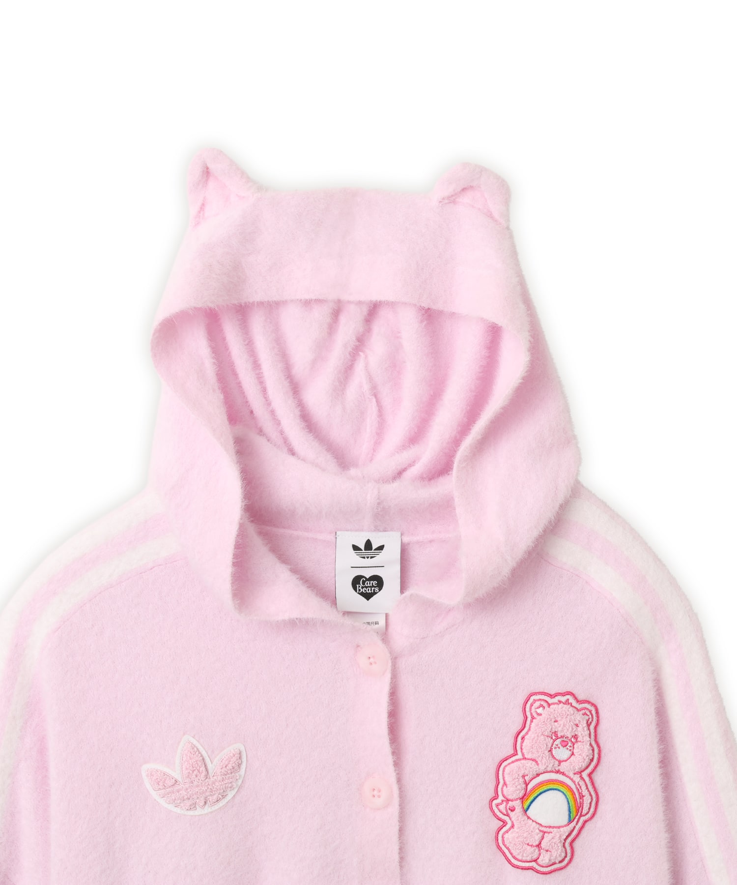 adidas CARE BEARS CARDIGAN WITH A HOOD クリアピンクの画像