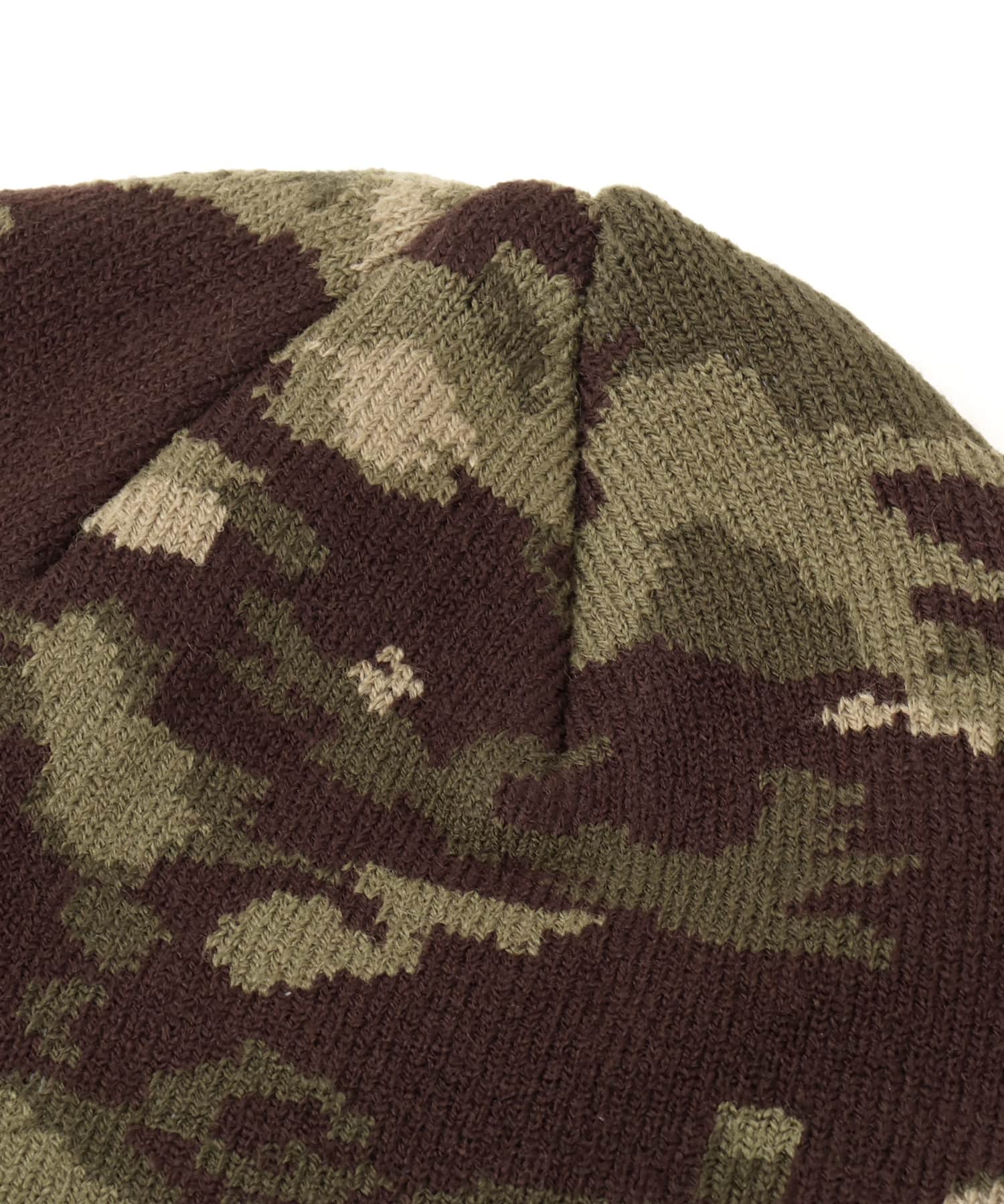 adidas CUFFLESS CAMO BEANIE オリーブストレータの画像