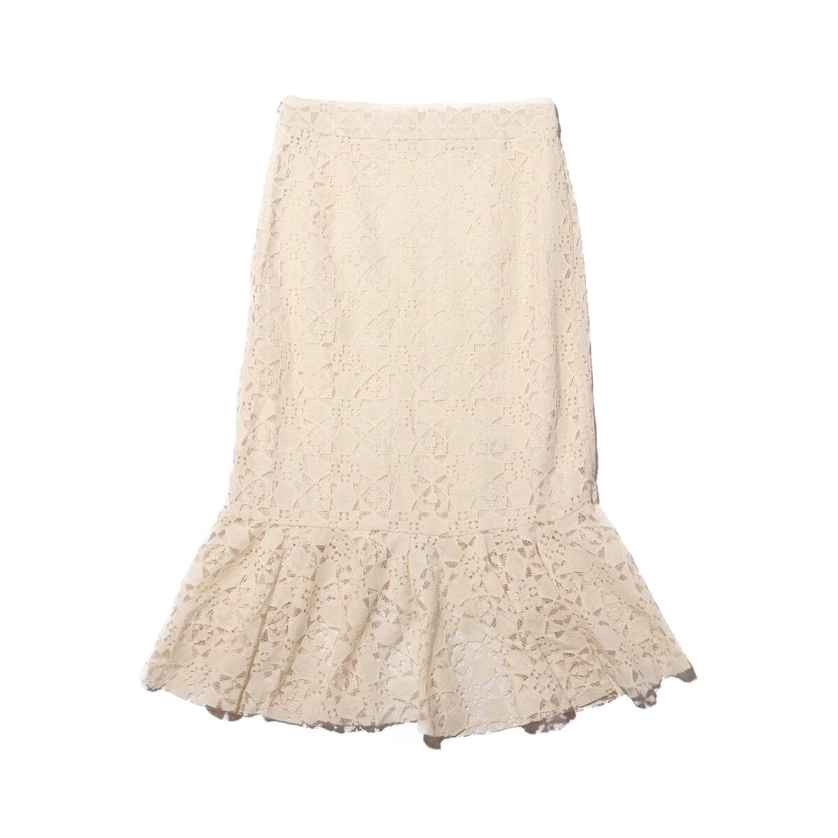 atmos pink レース マーメイド スカート WHITEの画像