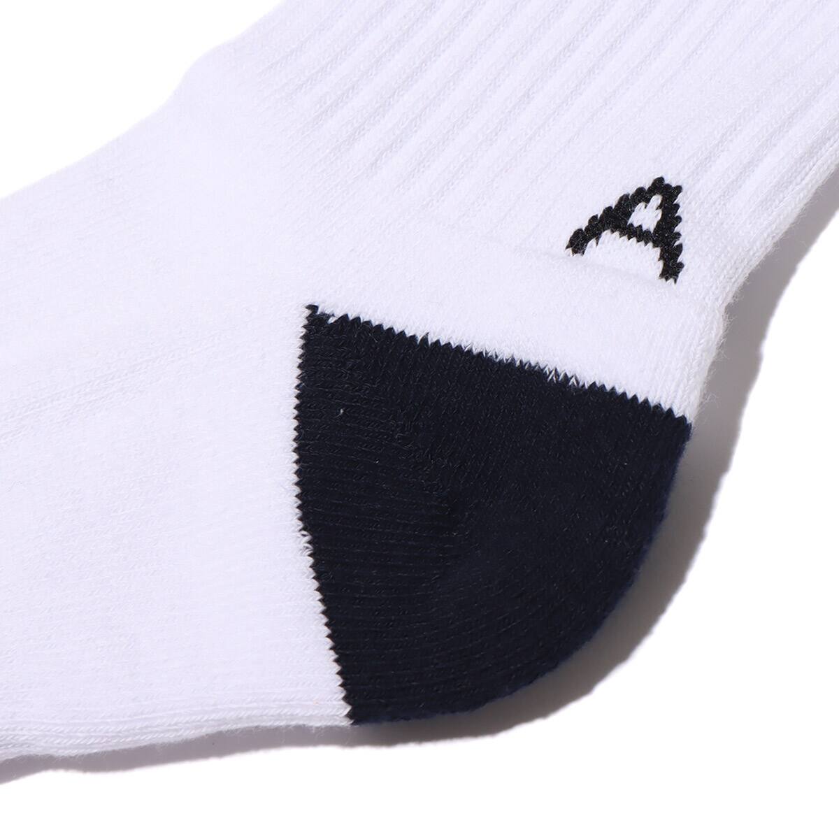 atmos pink Aロゴラインソックス WHITEの画像