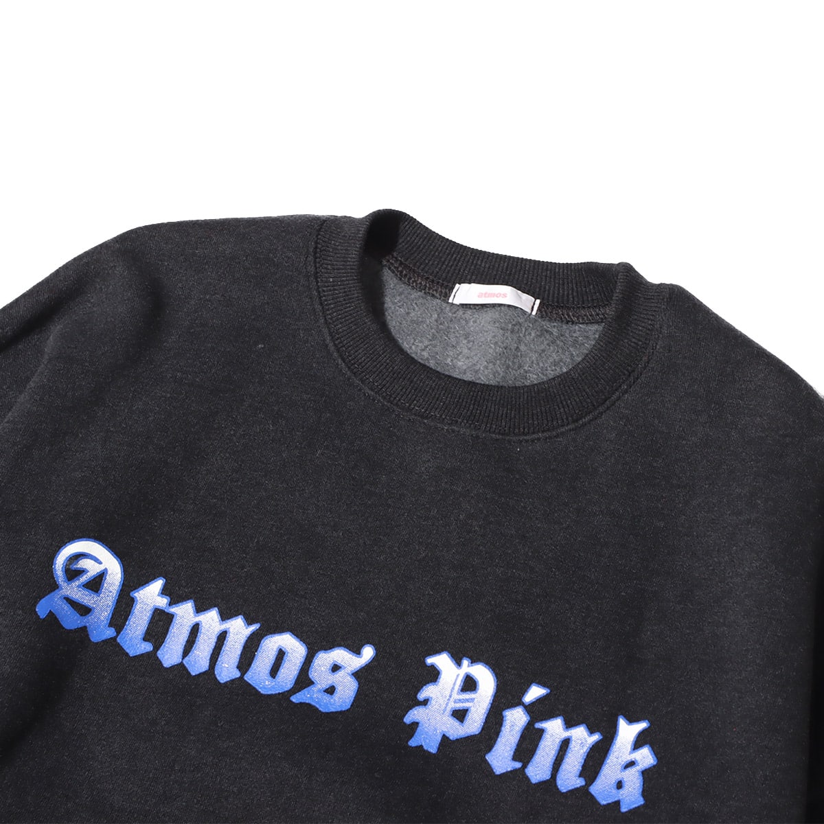 atmos pink グラデーションロゴ クルーネックトップス CHARCOALの画像