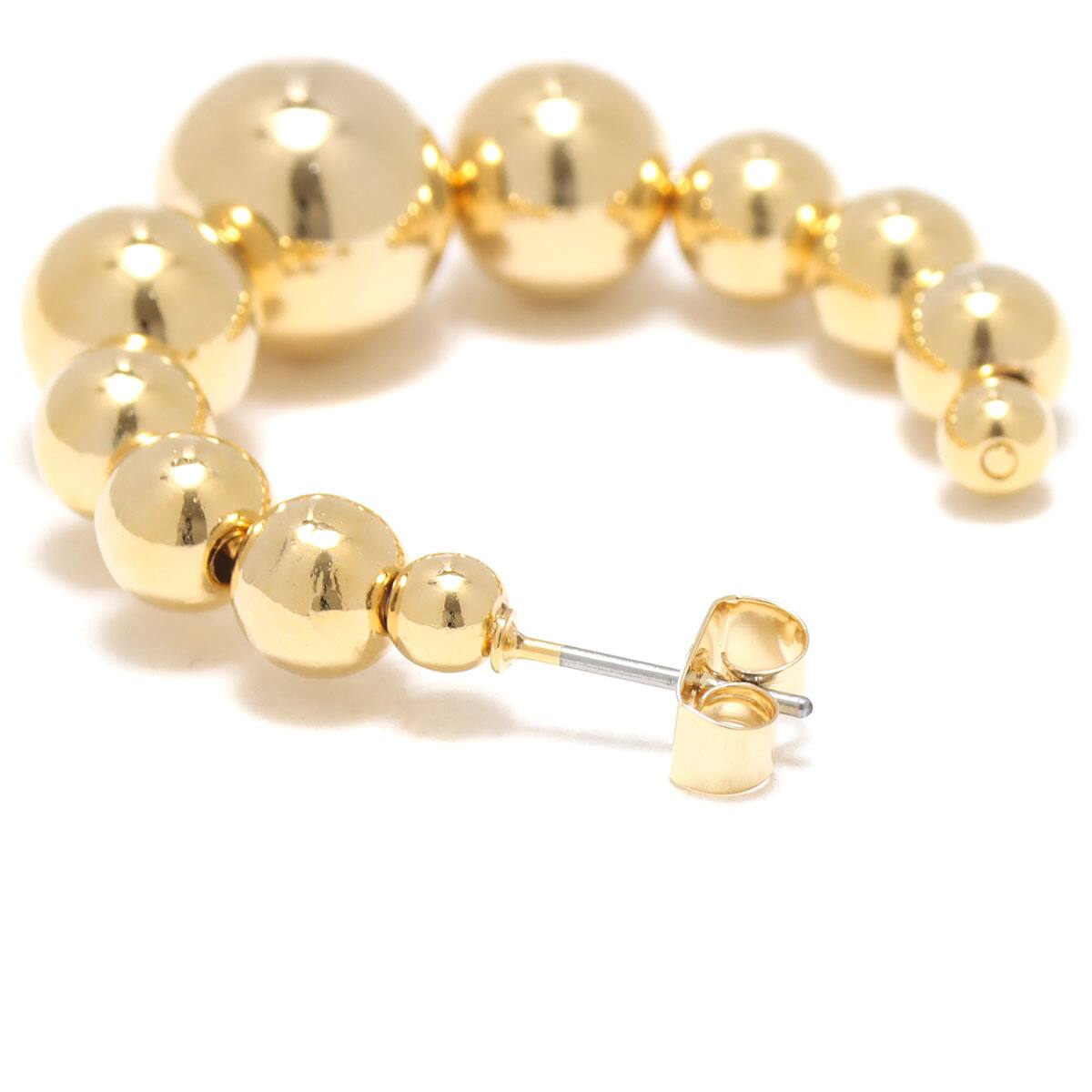 atmos pink ボールチェーン ピアス GOLDの画像