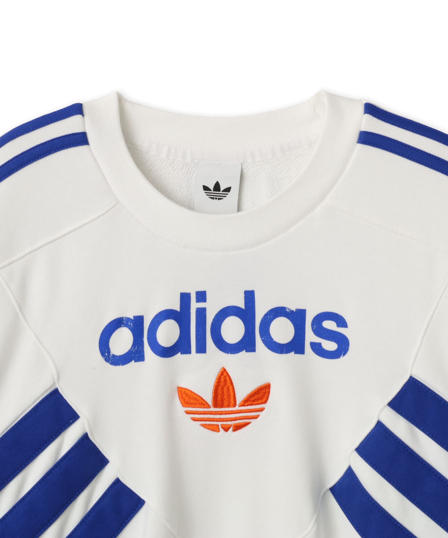 adidas GARMENT WASHED GRAPHIC CREW ホワイト/ホワイトの画像