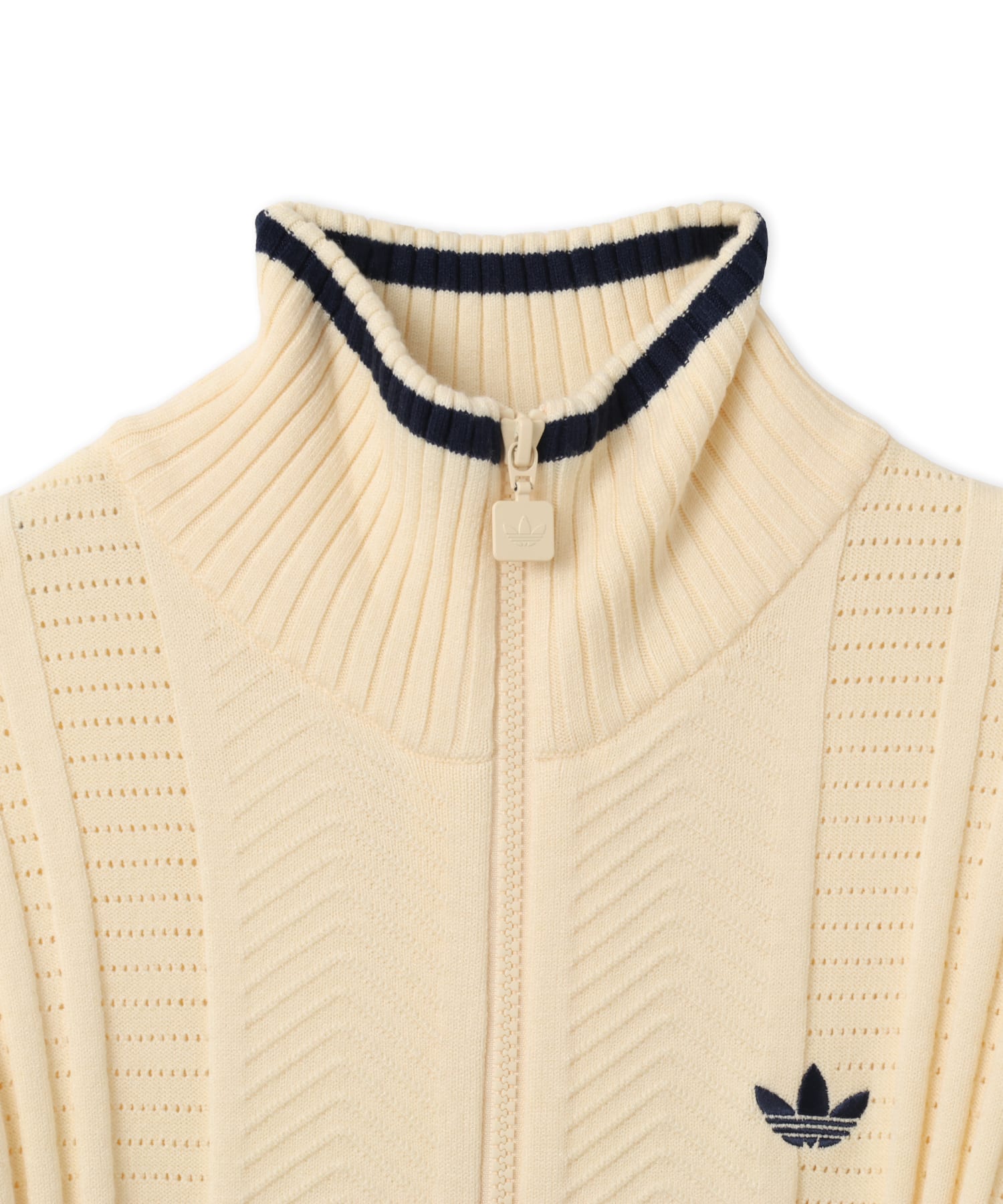 adidas CABLE KNIT FIREBIRD TRACK TOP ウォームバニラの画像