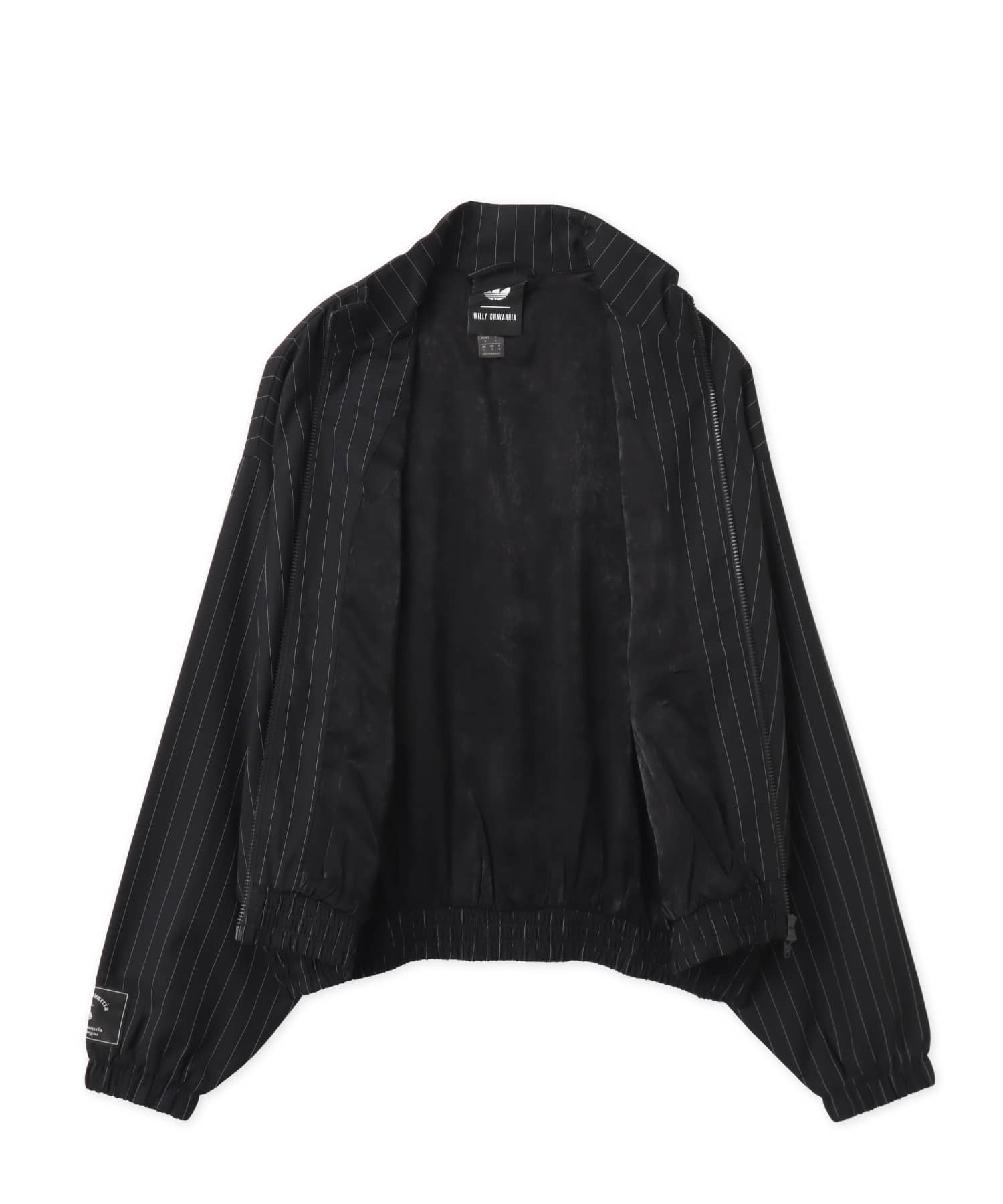 adidas CHAVARRIA PINSTRIPE TRACK JACKET ブラック/ホワイトの画像