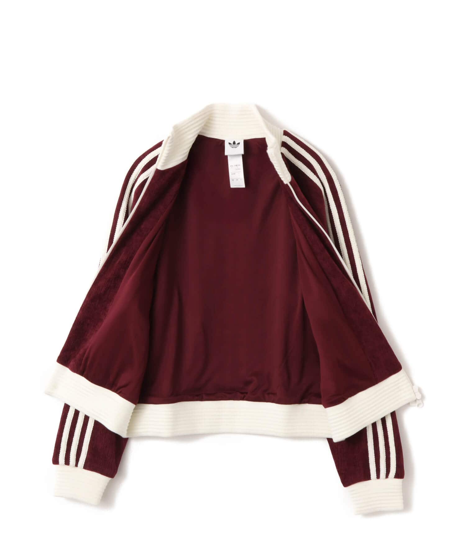 adidas VELOUR KNIT TRACK TOP  マルーンの画像