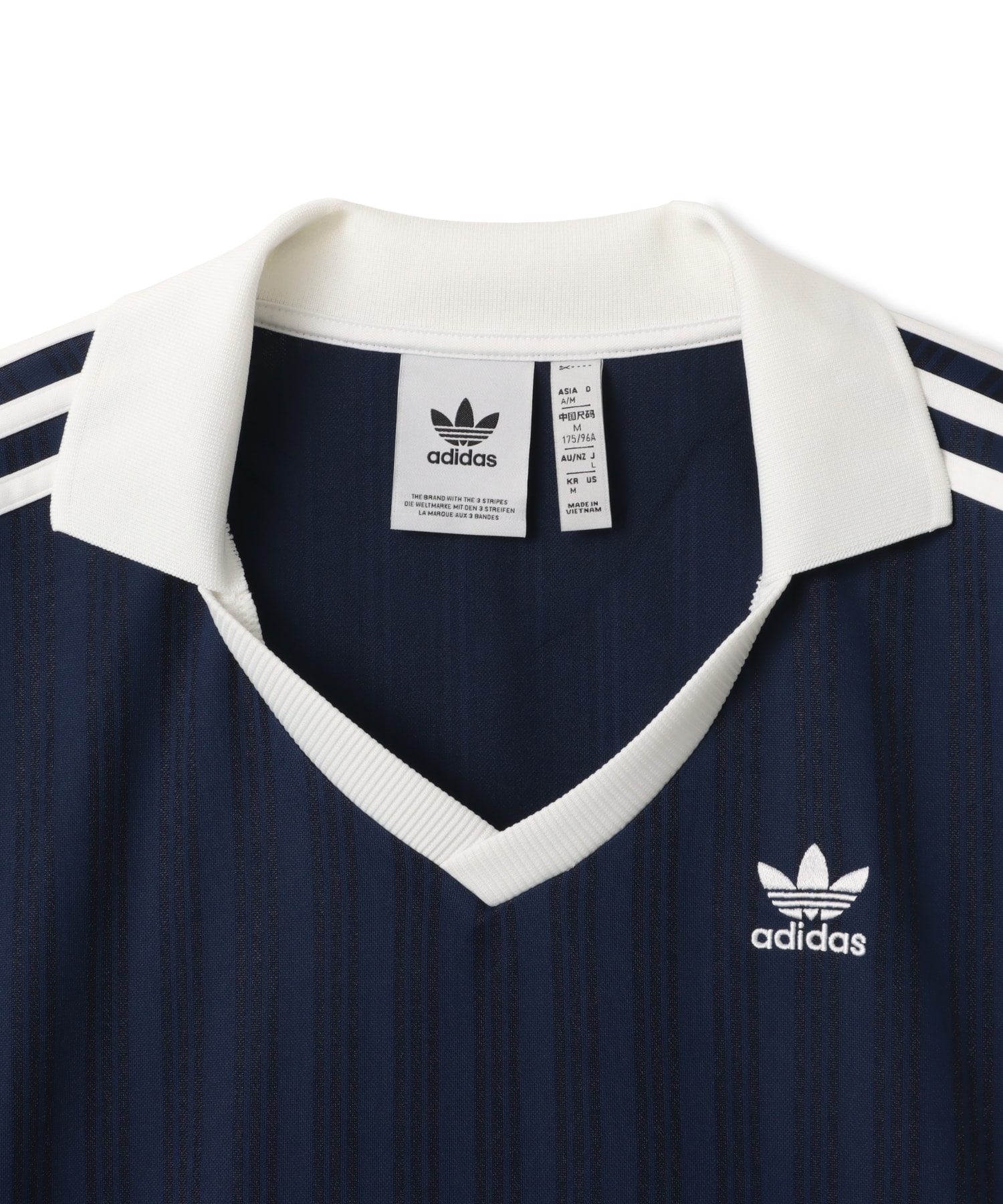 adidas ADICOLOR PIQUE FOOTBALL LONG SLEEVE ナイトインディゴの画像