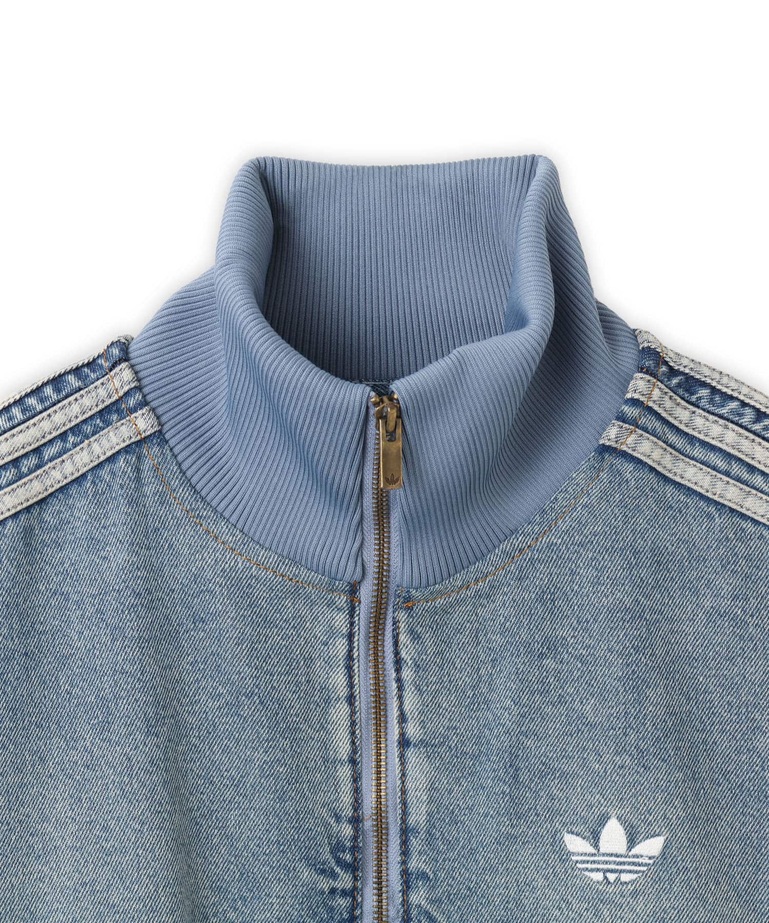 adidas FIREBIRD ADICOLOR DENIM TRACK TOP ウォーンブルーデニムの画像