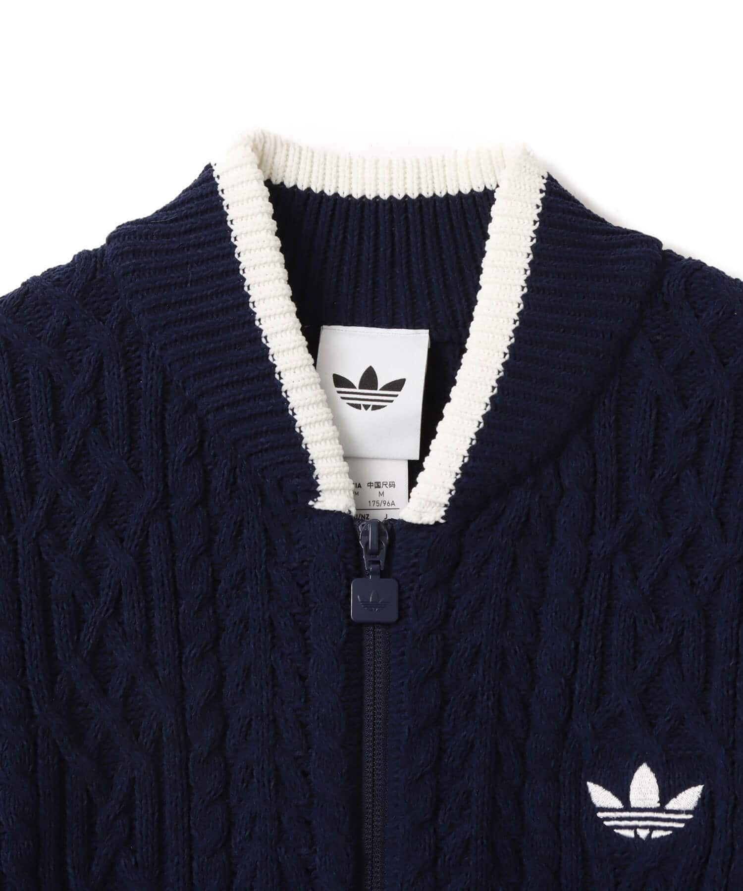 adidas RETRO REMIX CARDIGAN ナイトインディゴ/オフホワイト/ベタースカーレットの画像