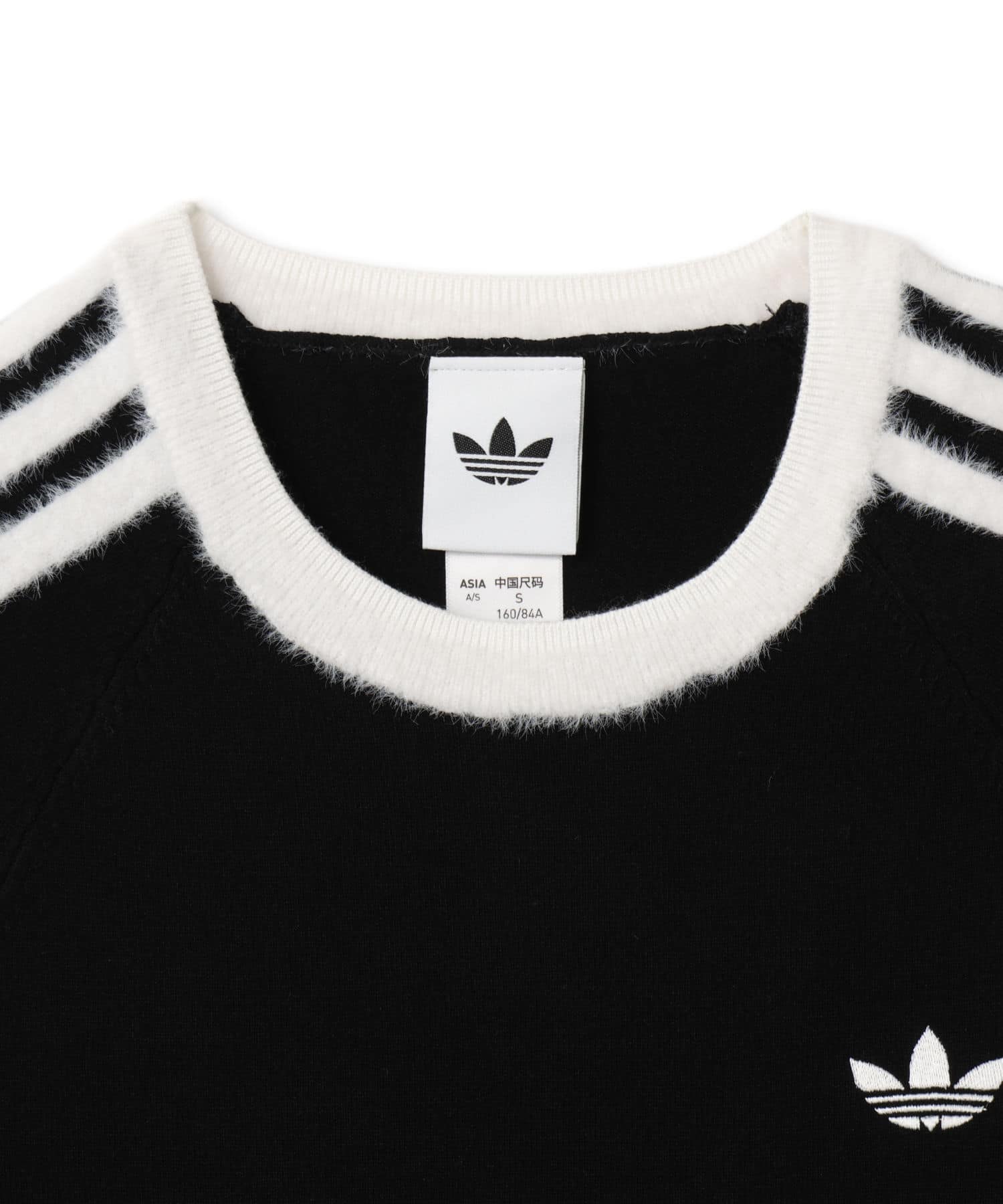 adidas KNITTED TEE ブラック/ホワイトの画像