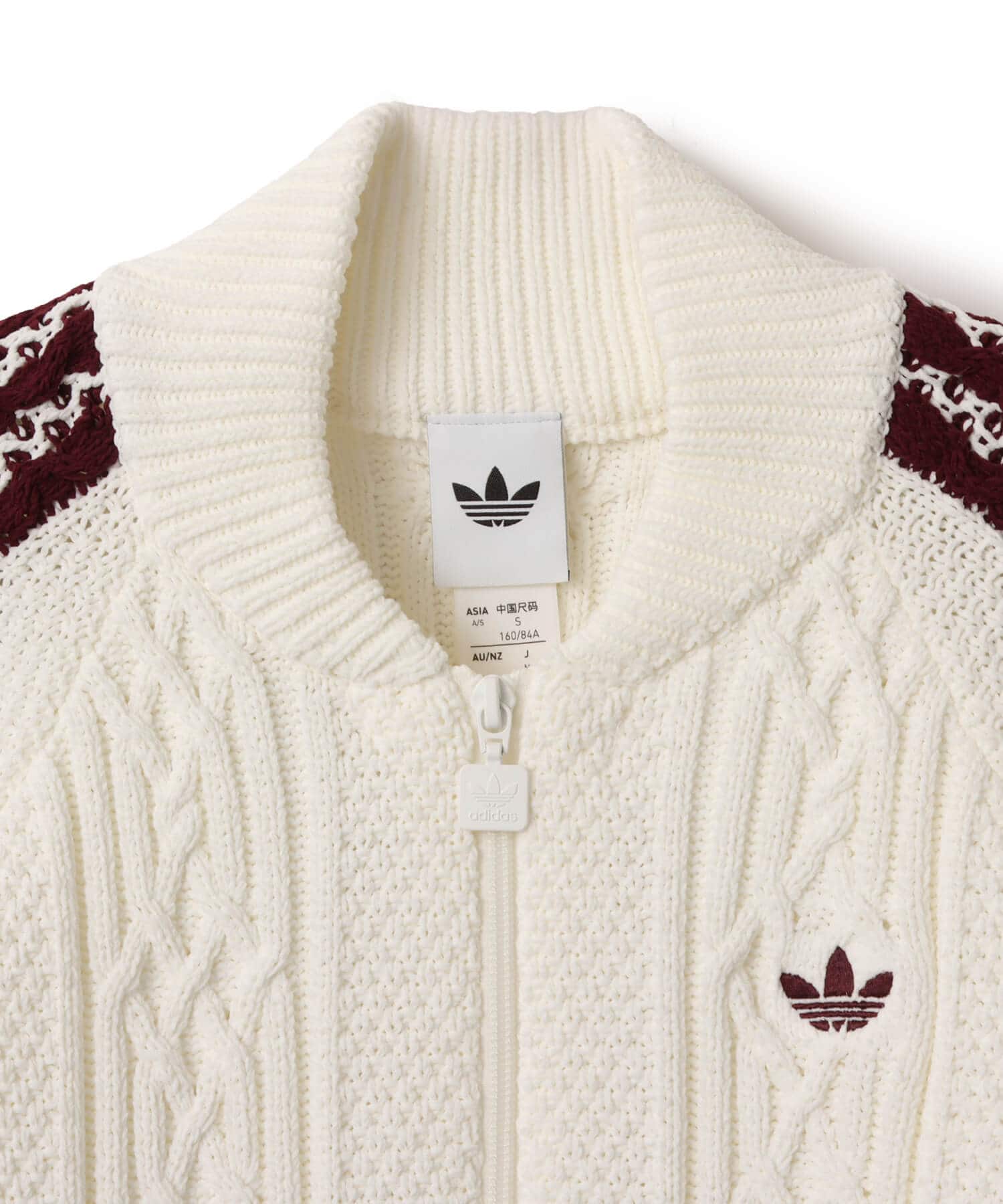 adidas ARCHIVE CUTLINE KNIT TRACK TOP オフホワイトの画像