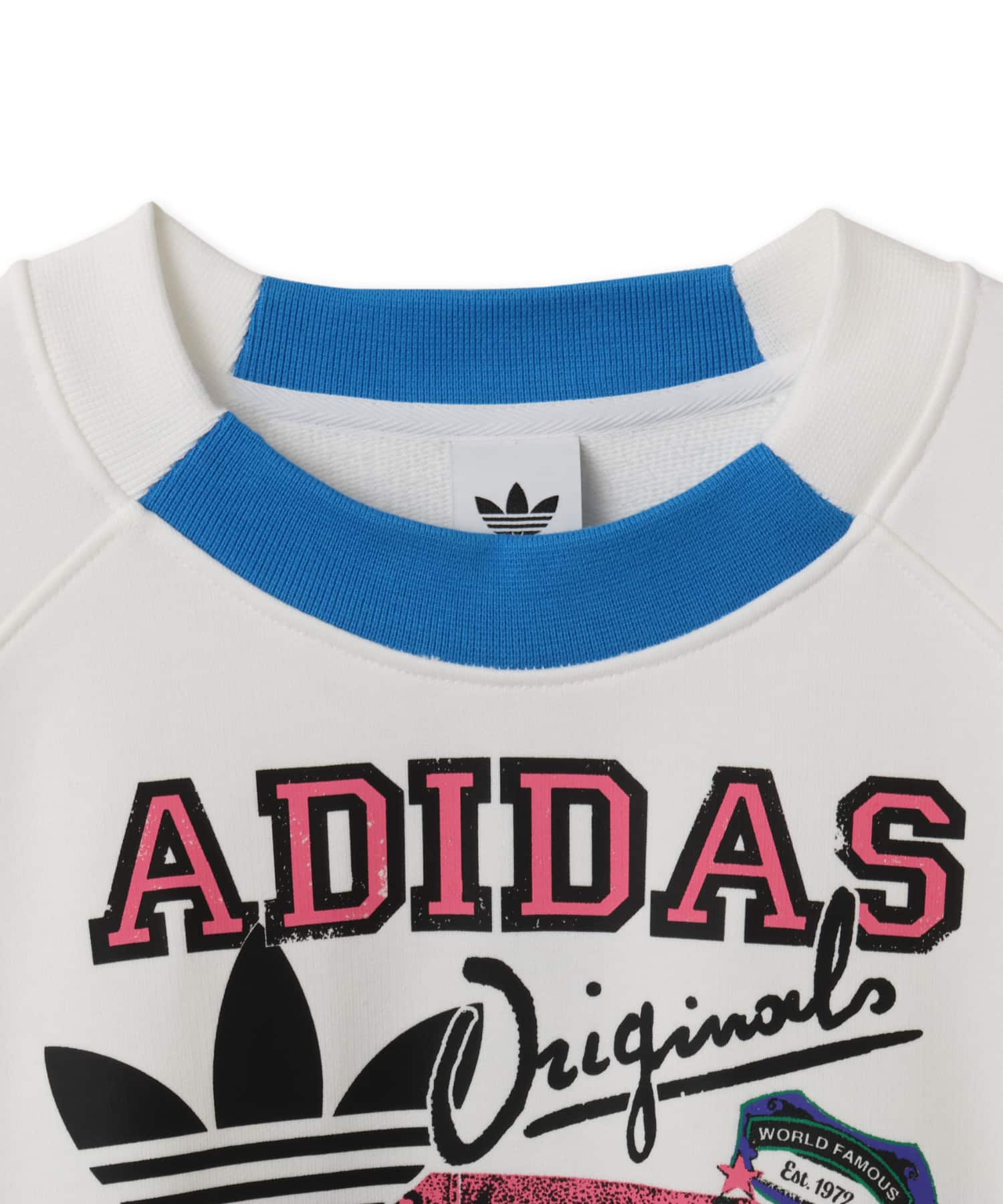 adidas ARCHIVE SWEATER BASEBALL ホワイト/ブライトブルーの画像