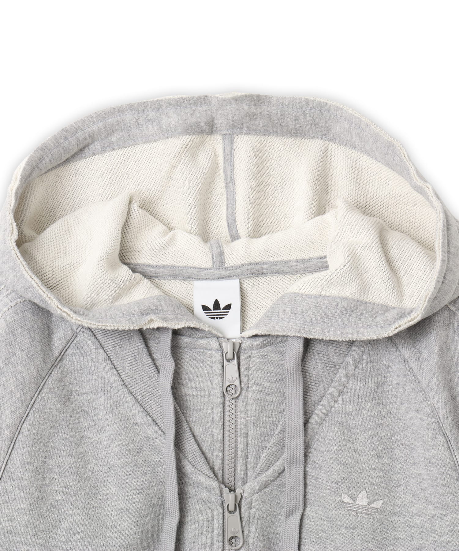 adidas SST DOUBLE FRONT HOODY ミディアムグレーヘザーの画像