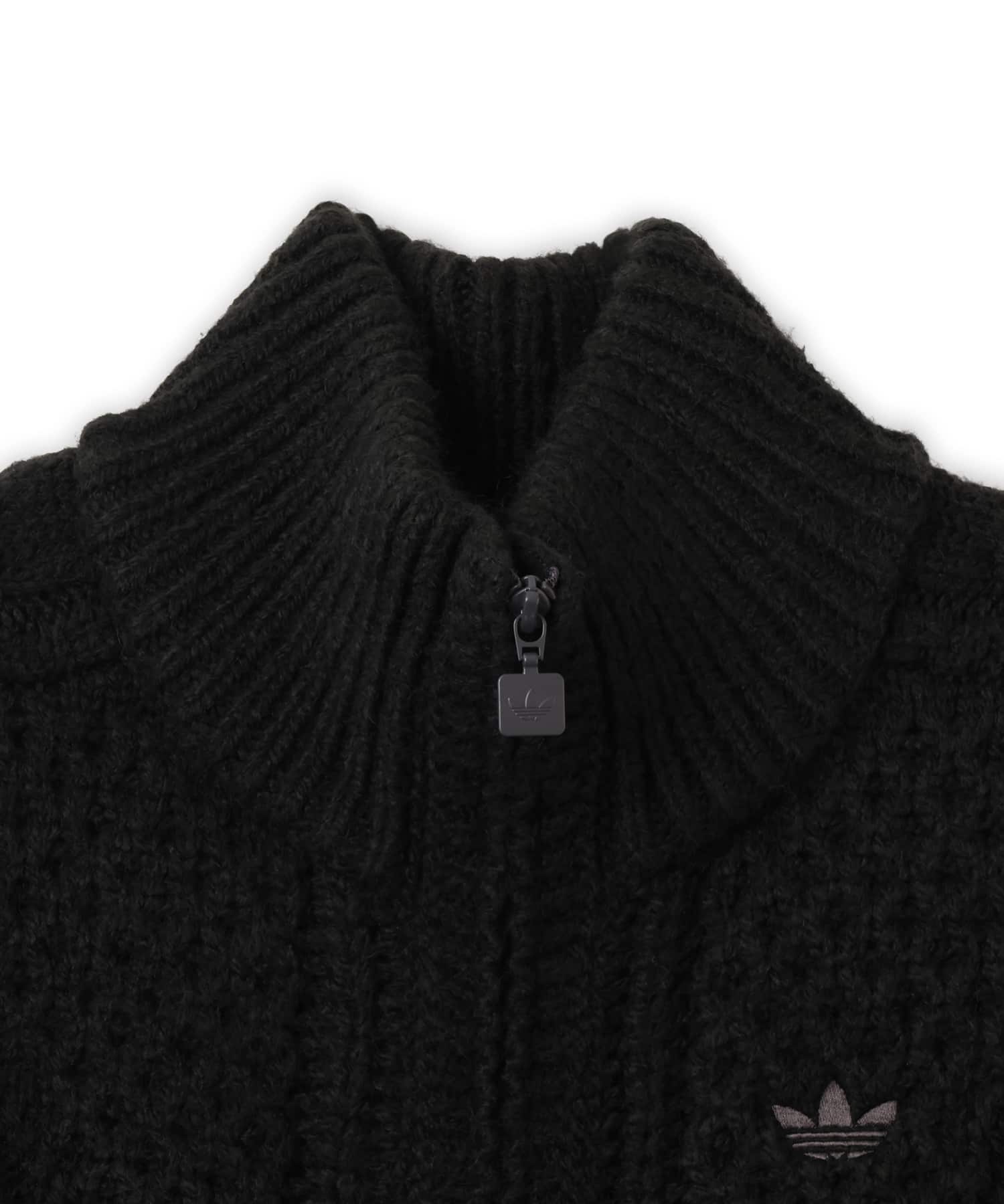 adidas CABLE KNIT FIREBIRD TRACK TOP ブラック/ユーティリティブラックの画像