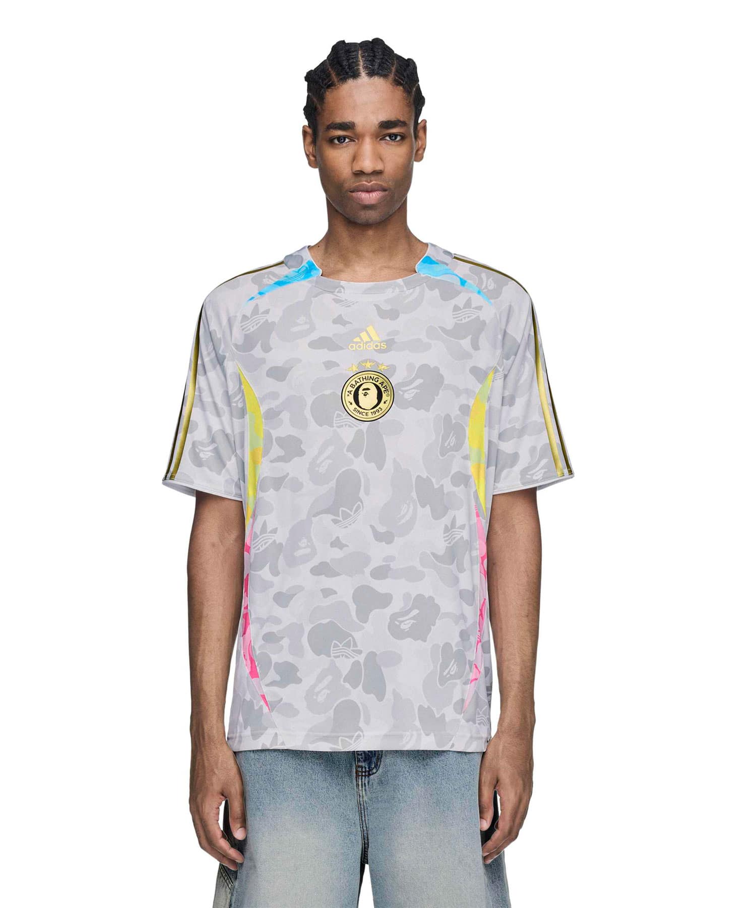 adidas TEAMGEIST TEE BAPE A ホワイトの画像