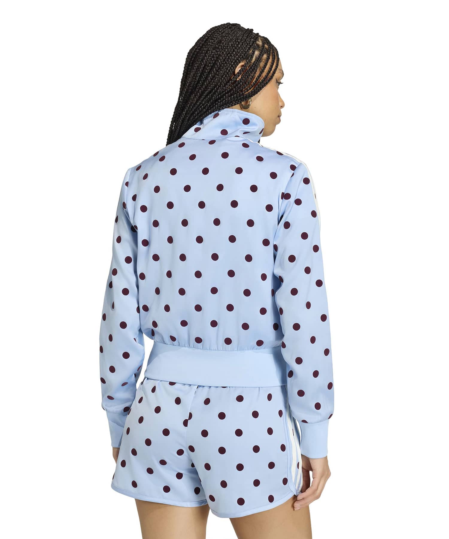 adidas SATIN POLKA DOTS TT Track Top クリアスカイの画像