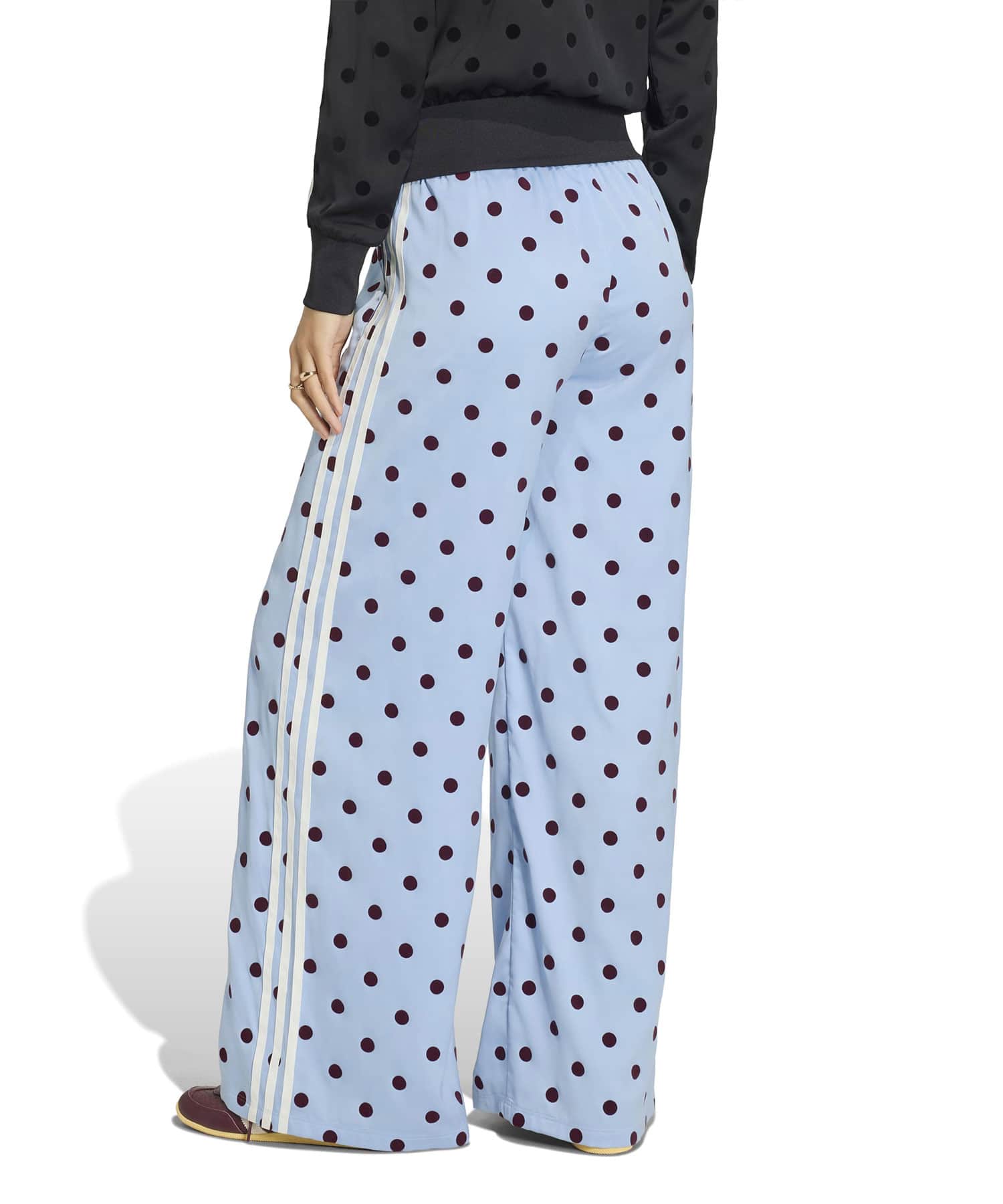adidas SATIN POLKA DOTS WIDE LEG PANT クリアスカイの画像