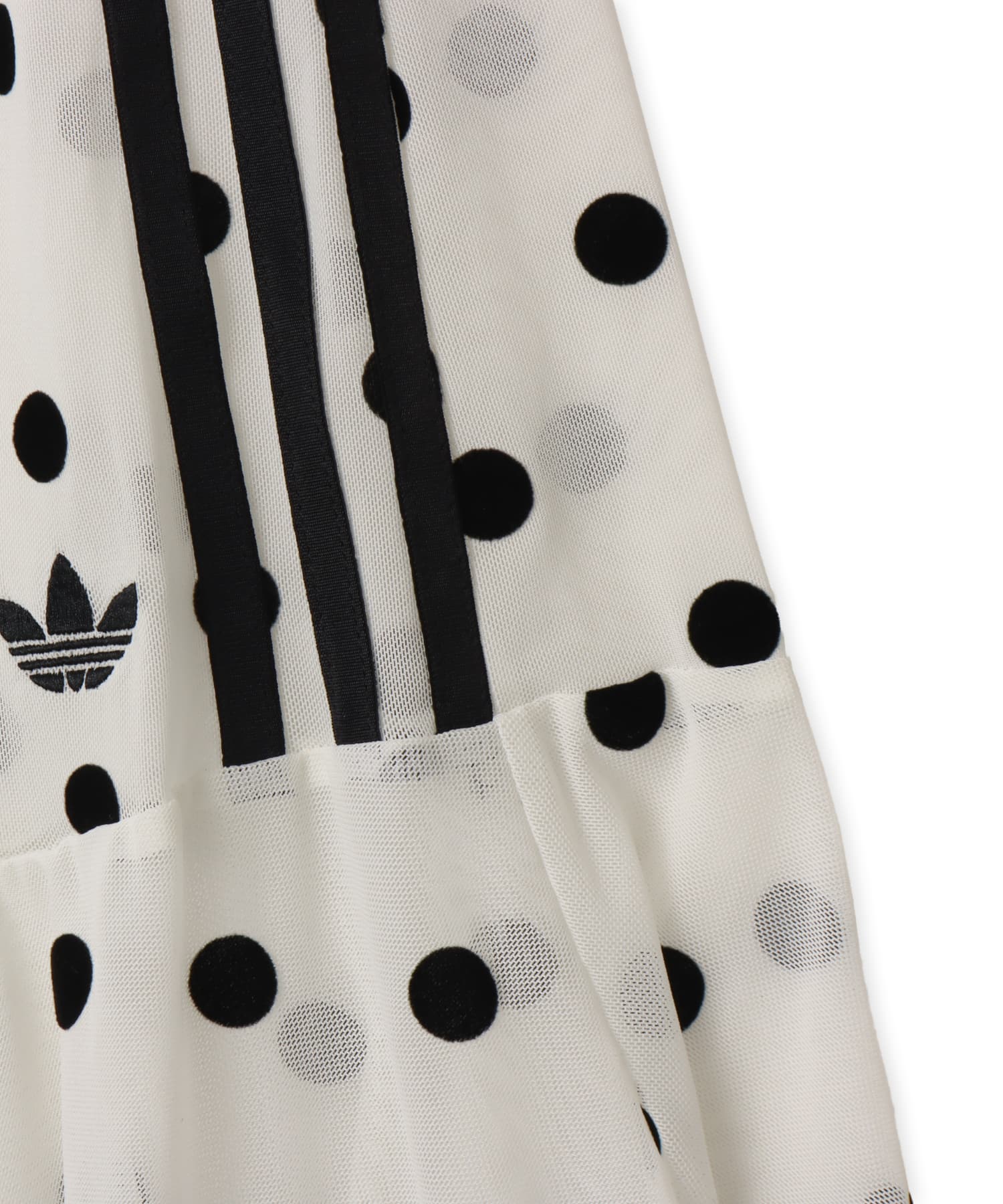 adidas SHEER POLKA DOTS SKIRT オフホワイトの画像