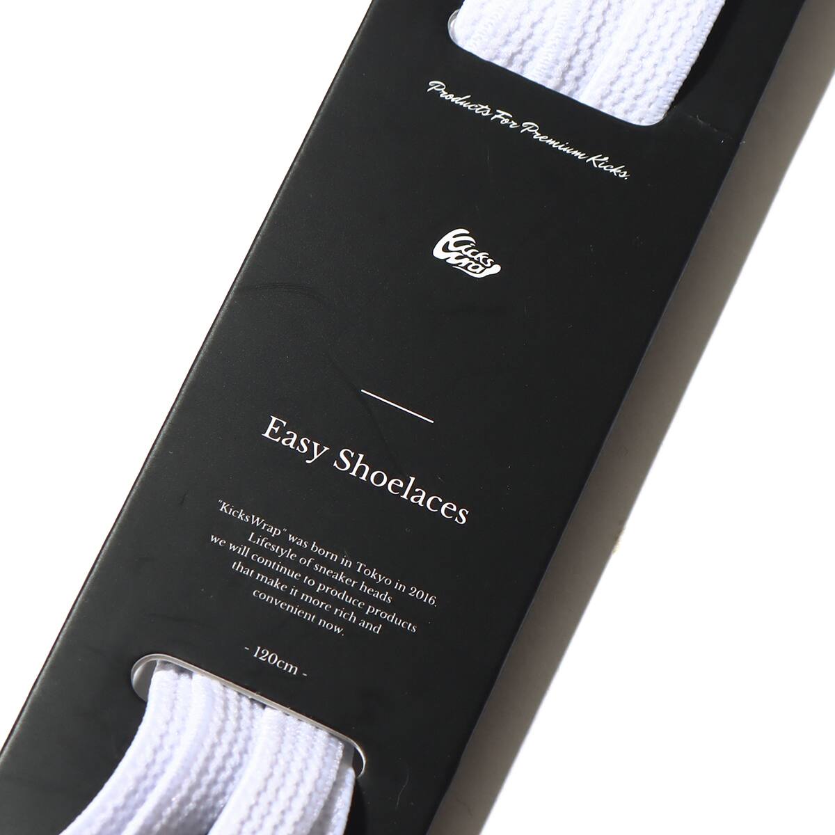 KicksWrap Easy Shoelaces White 120cm WHITE 22HO-Iの画像