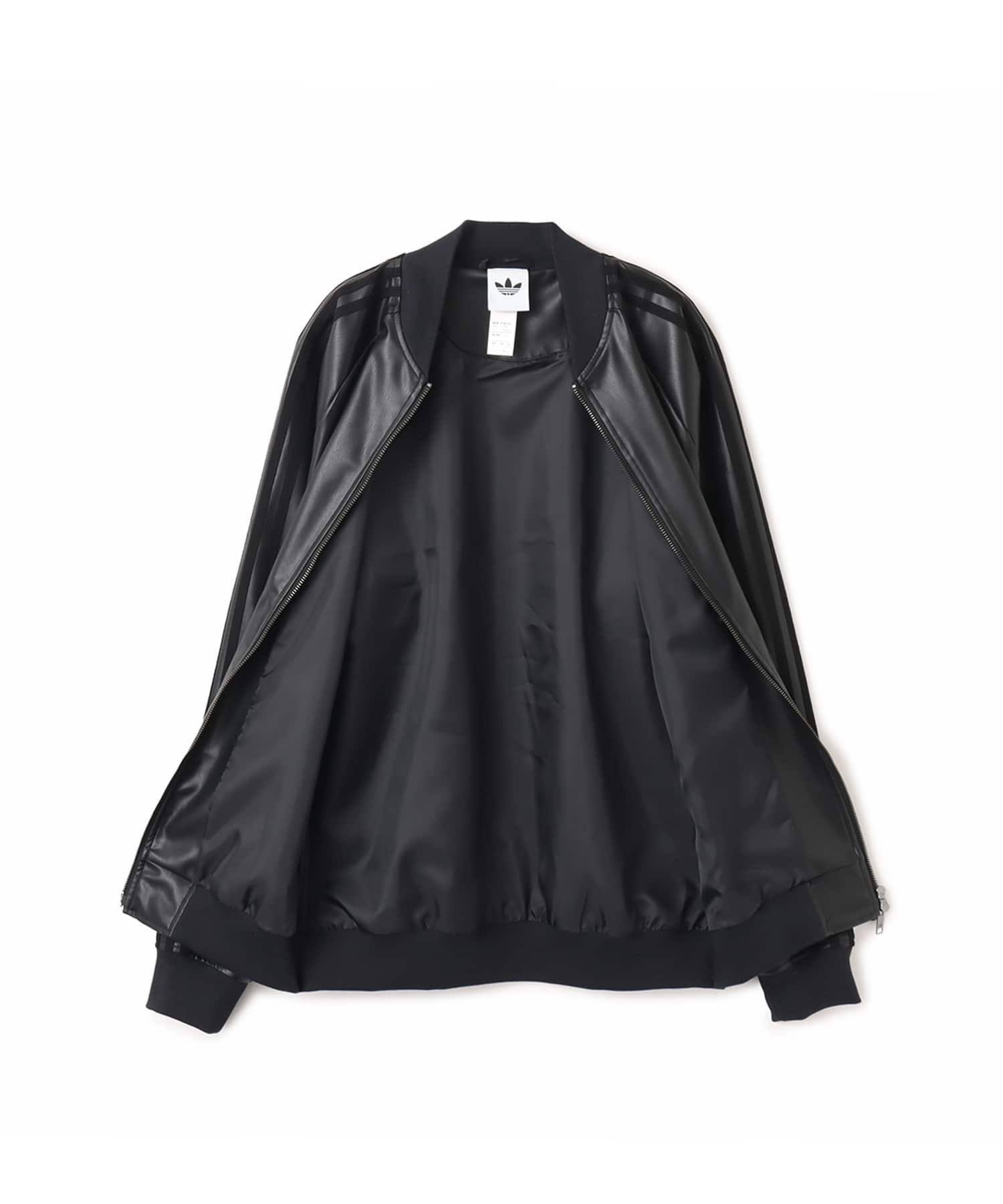 adidas SST PLEATHER TRACK TOP ブラックの画像