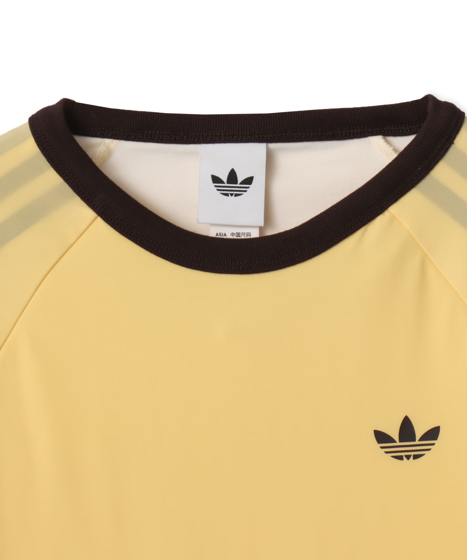 adidas DOUBLE LAYERED CALI T-SHIRT オレンジティント/オフホワイトの画像